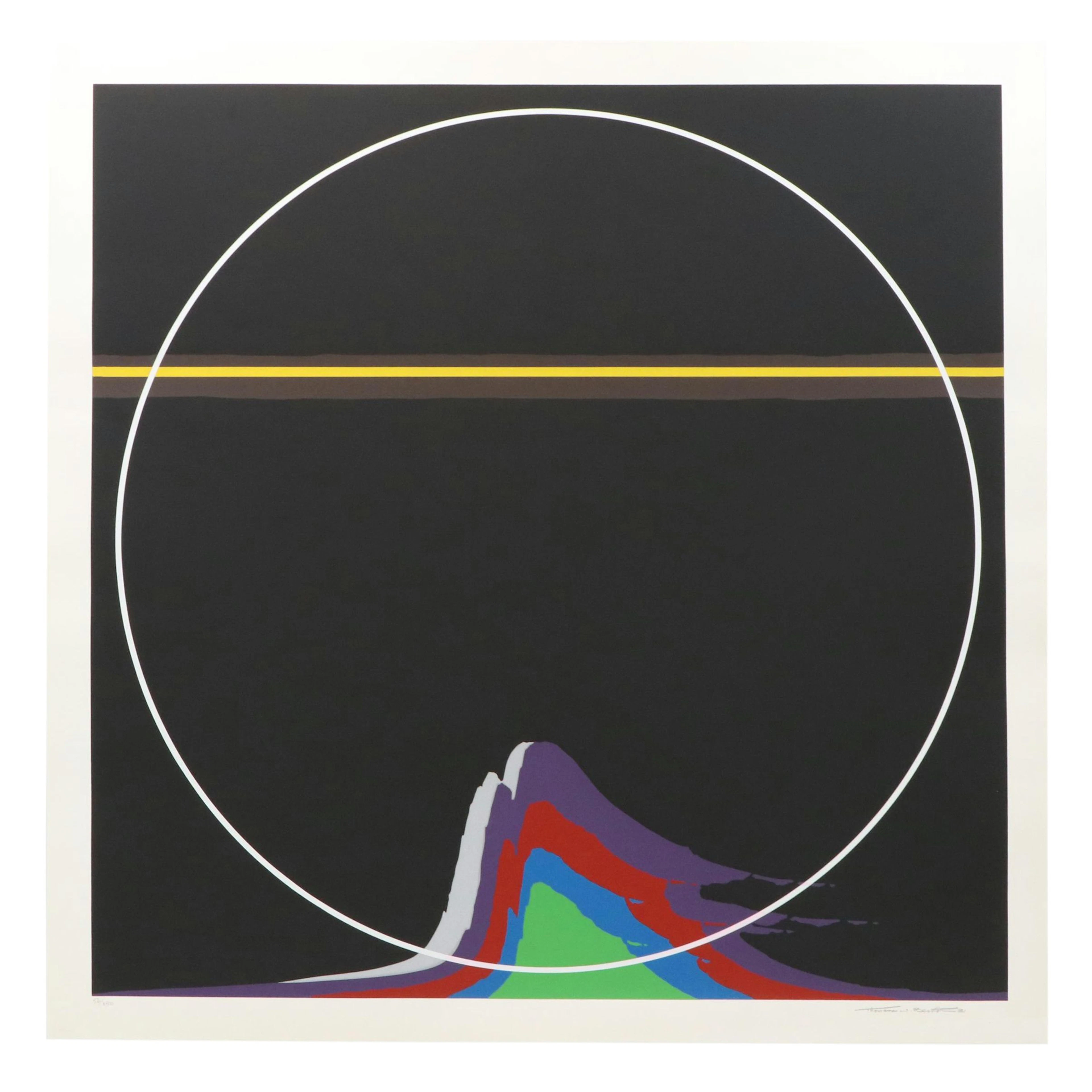 Thomas Whelan Benton Abstract Serigraph "Rainbow Mountain," 1981