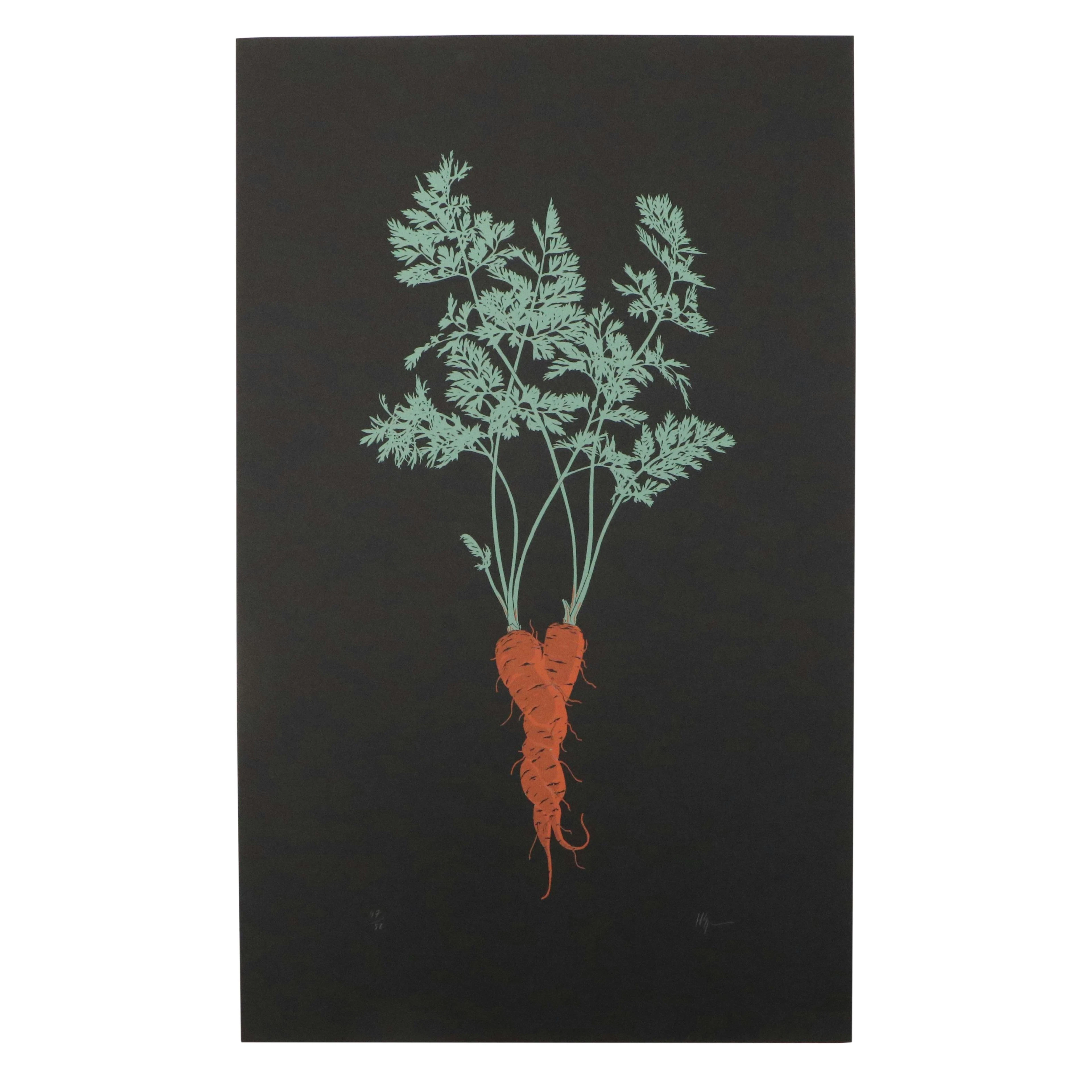 Serigraph Print of Interlocking Carrots