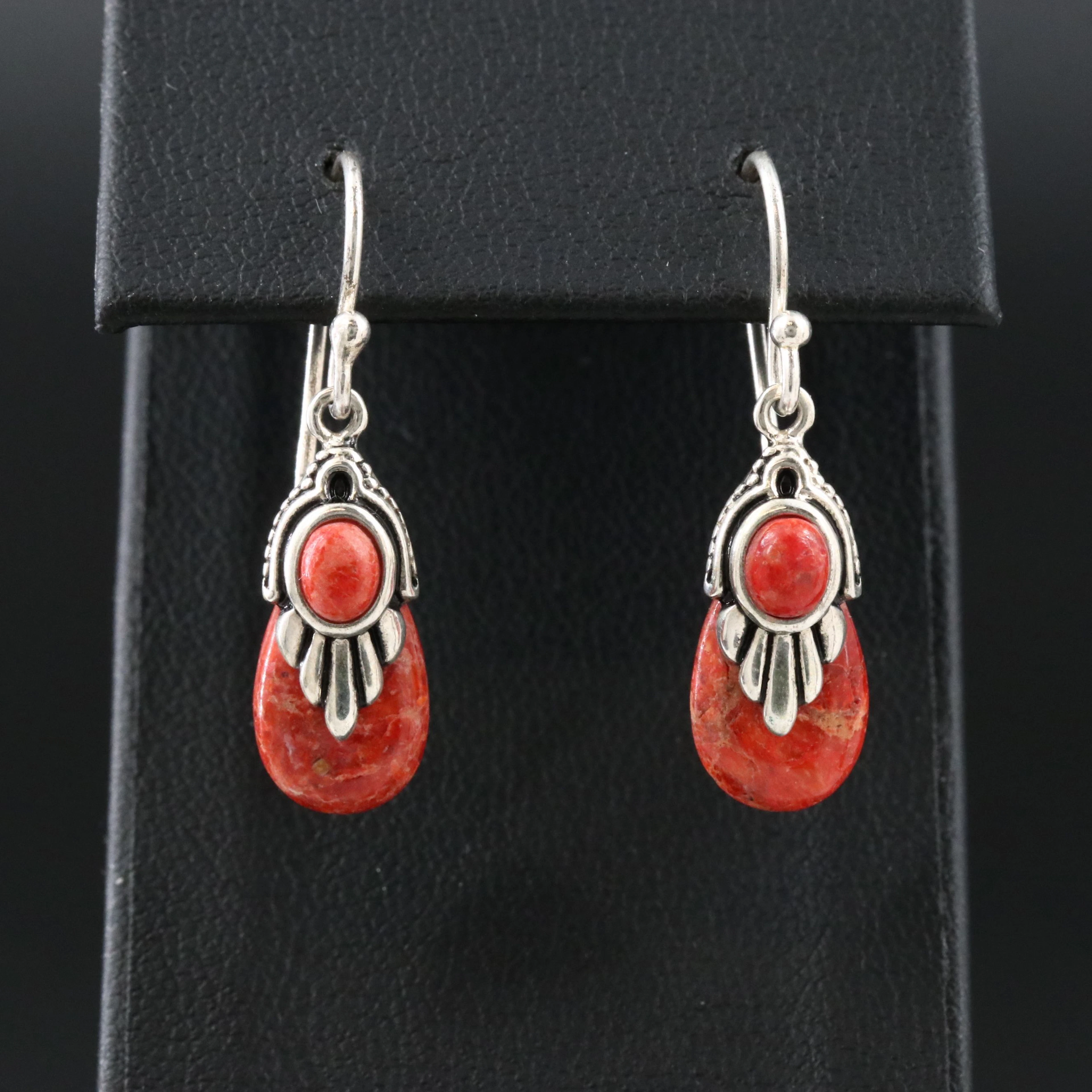 Sterling Jasper Drop Earrings