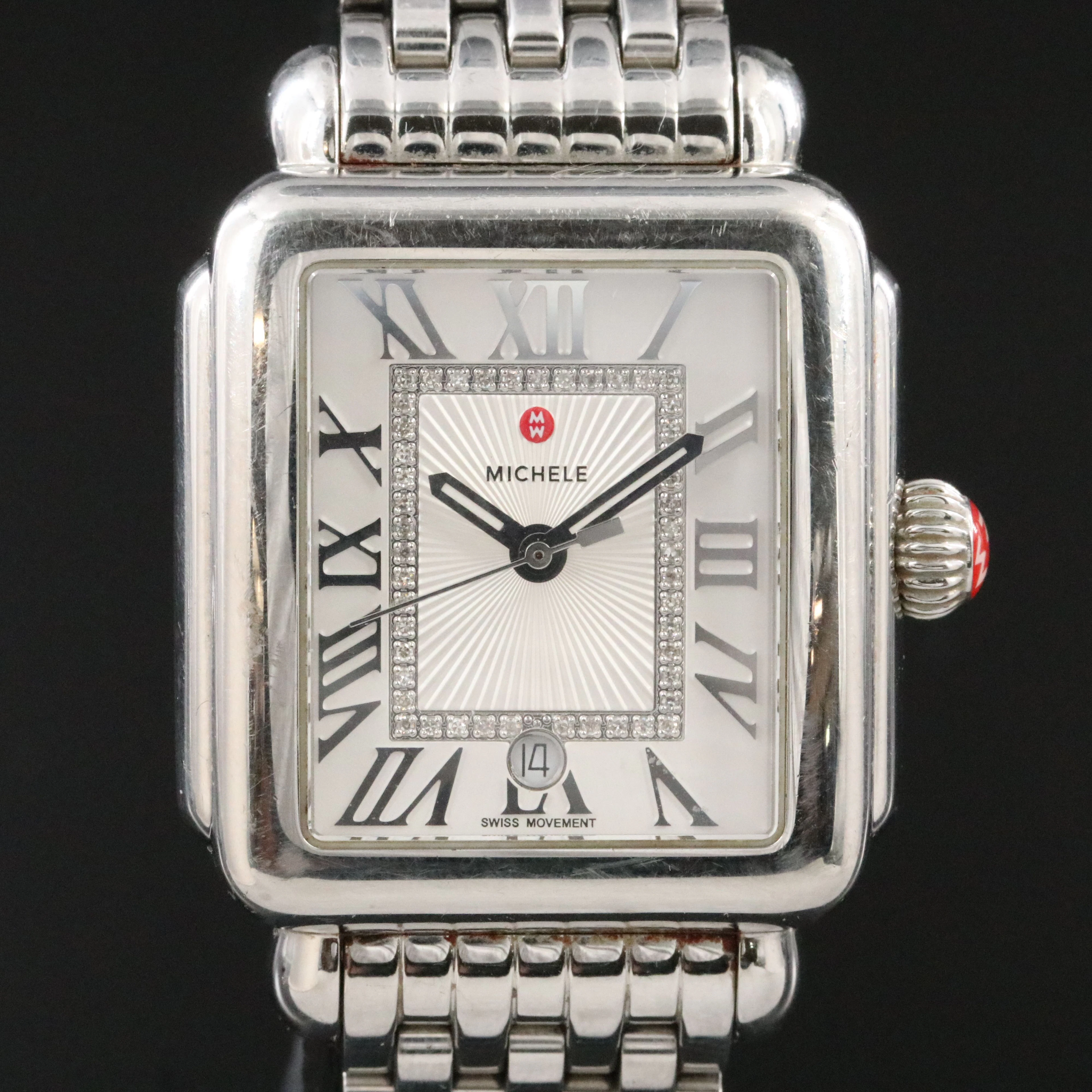 Michele Deco Diamond Quartz Watch MW06T00A0018