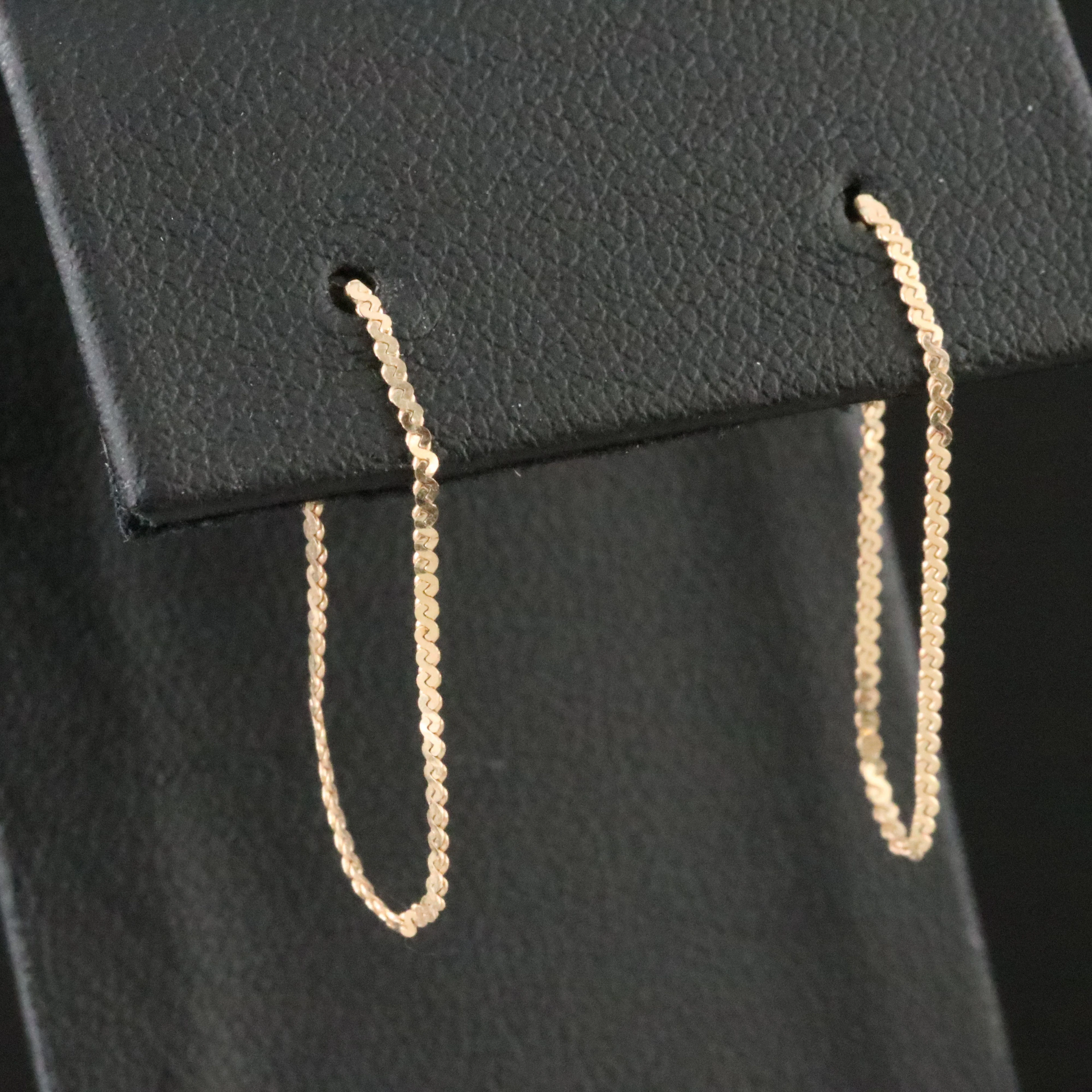 14K Threader Hoop Earrings