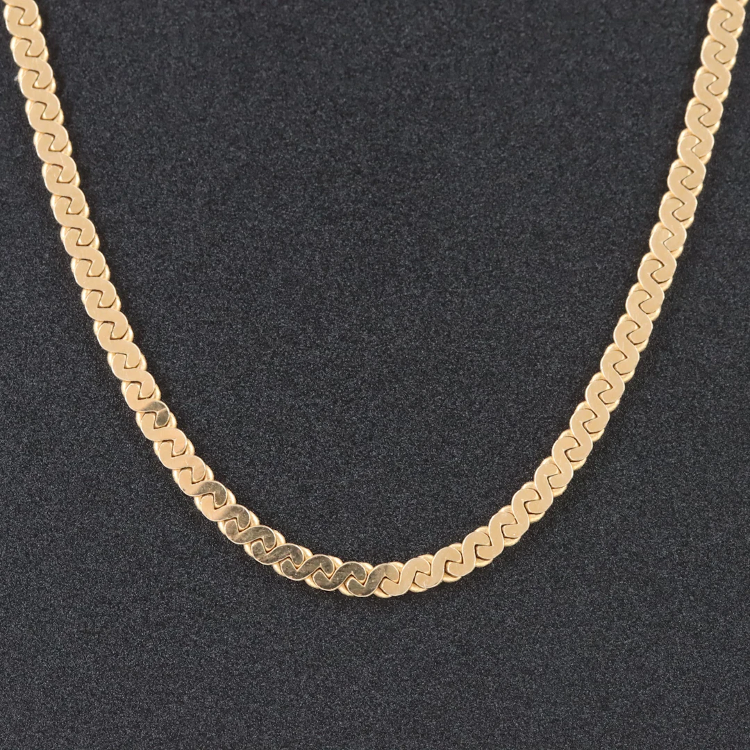 14K Serpentine Chain Necklace for Repair