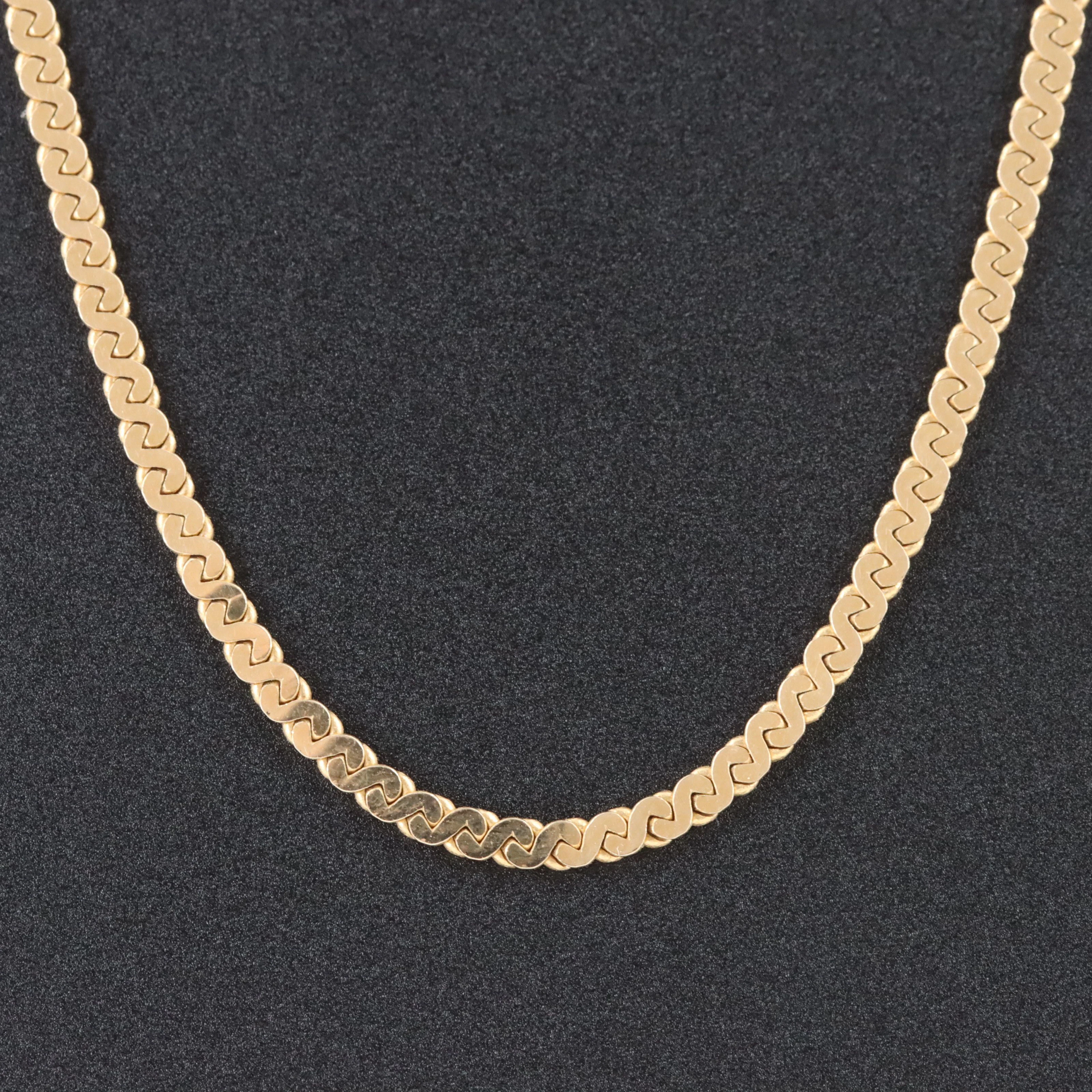 14K Serpentine Chain Necklace for Repair