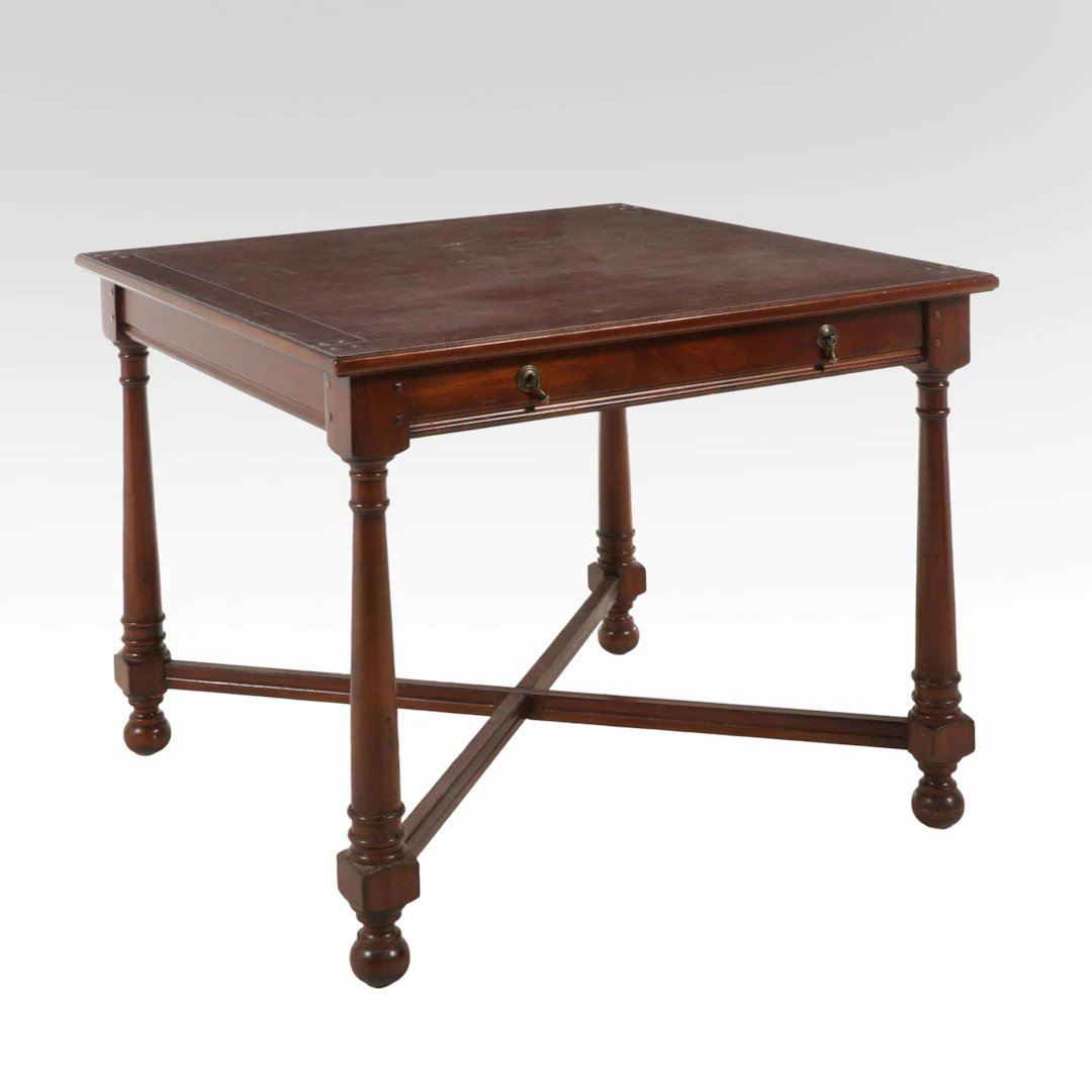 Neoclassical Style Mahogany Library Table