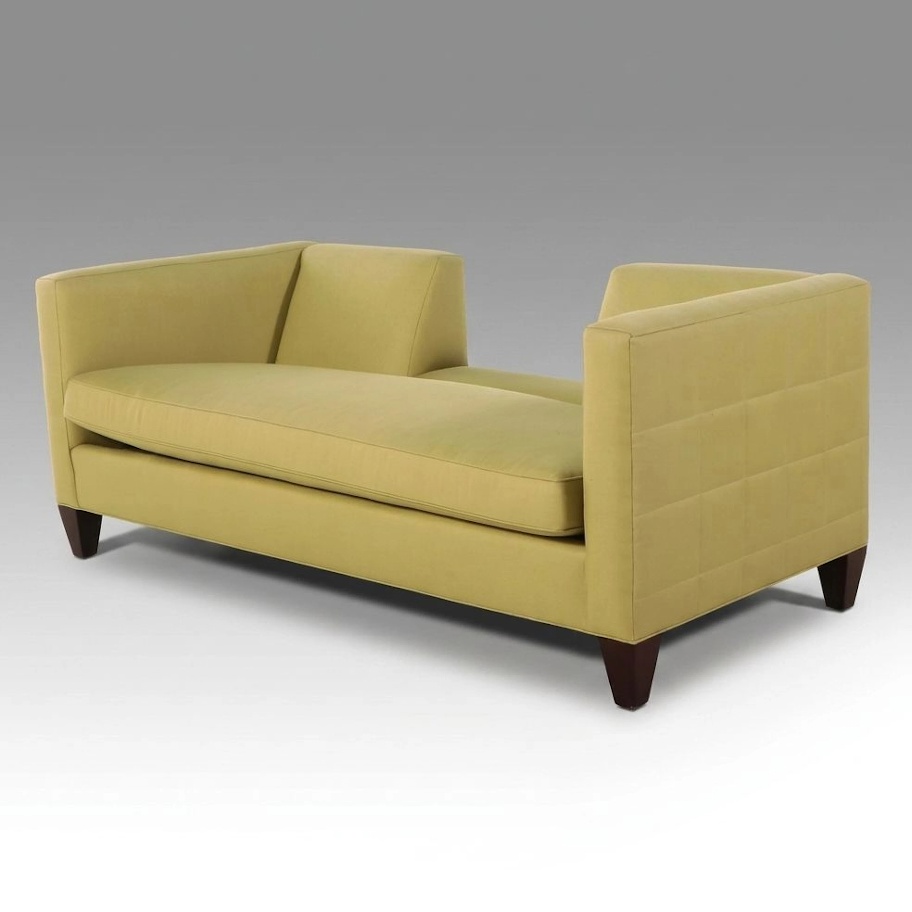 Contemporary Chartreuse Tete-a-Tete Upholstered Sofa, 21st Century