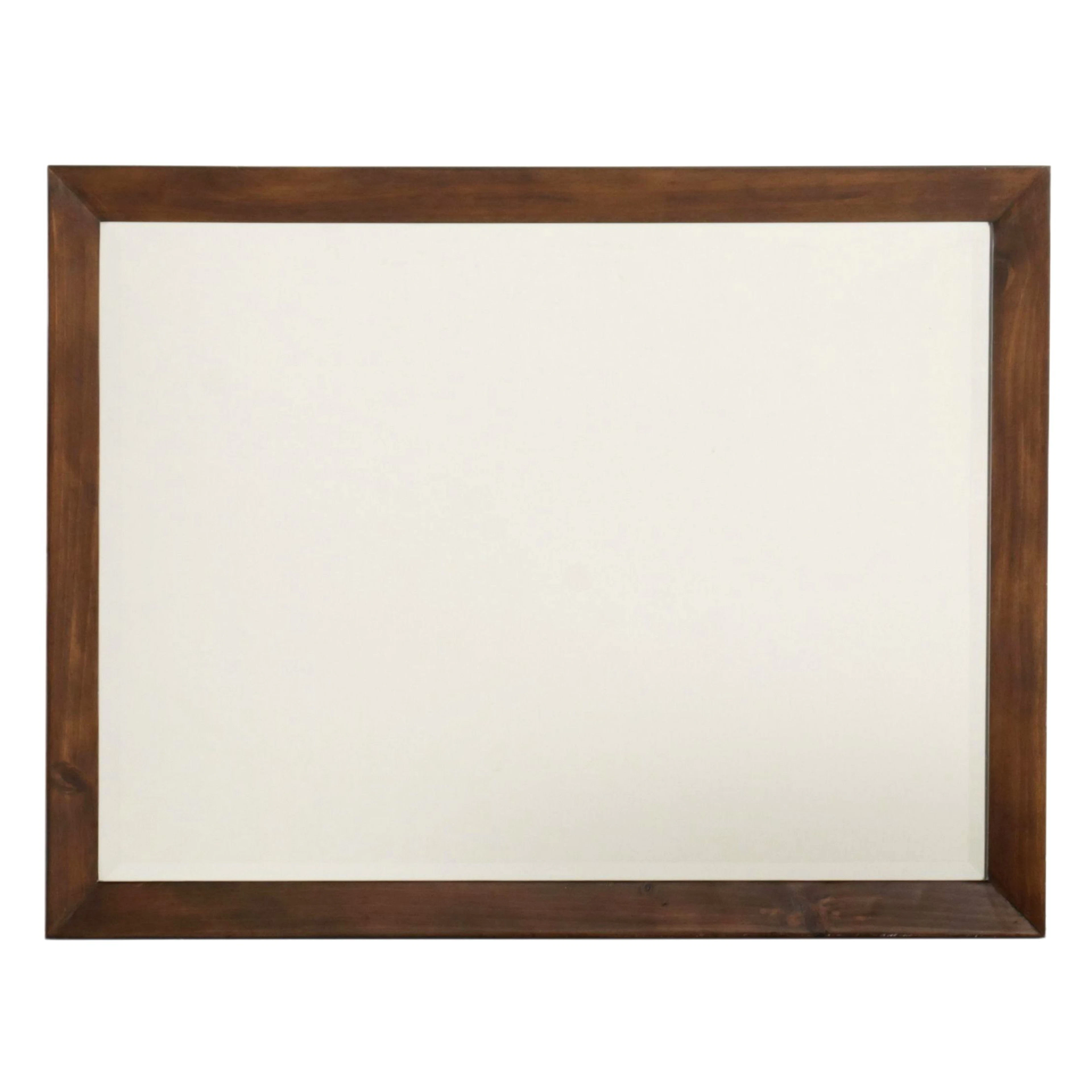 Traditional Walnut Finish Rectangular Wall Mirror, Late 20th to 21st Century