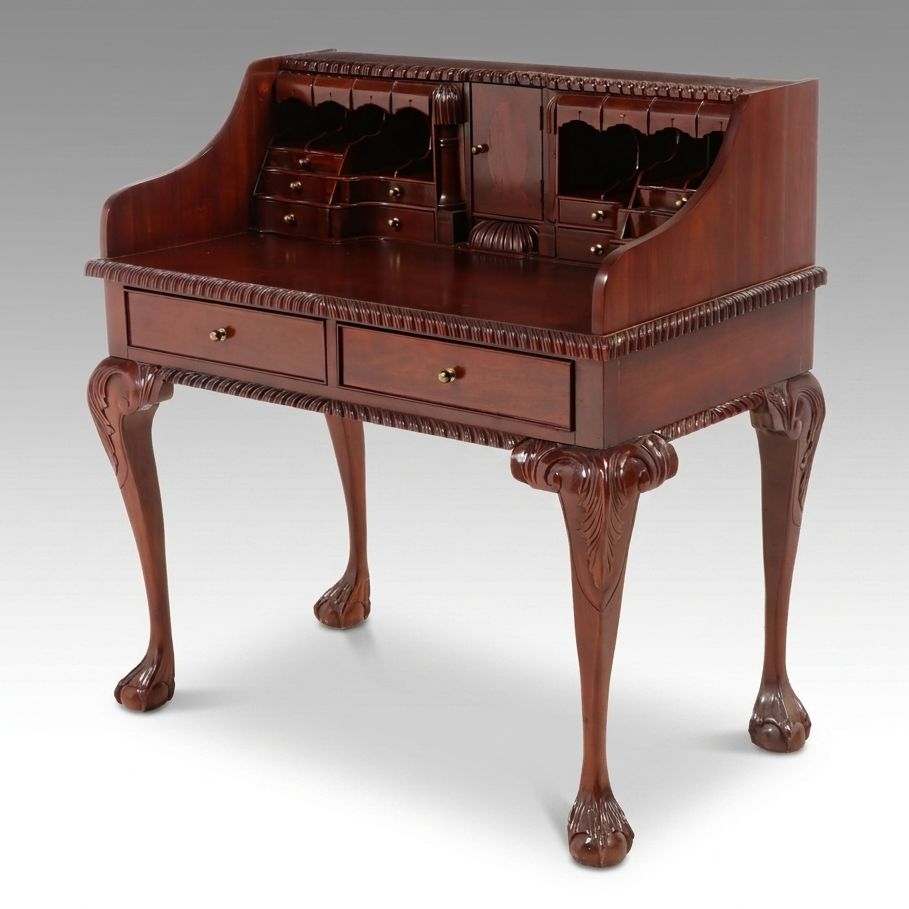 Chippendale Style Mahogany Finish Writing Desk