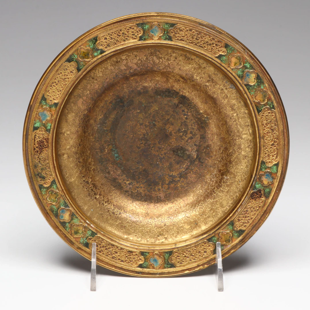 TIffany Furnaces Favrile Enameled Bronze Bowl, Early 20th Century