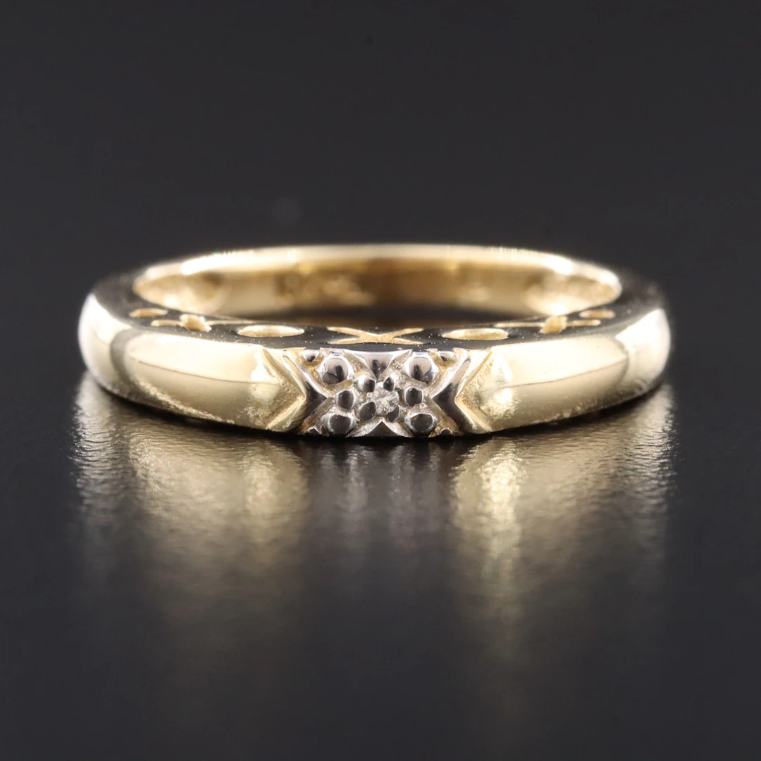 10K Diamond "XOXO" Ring
