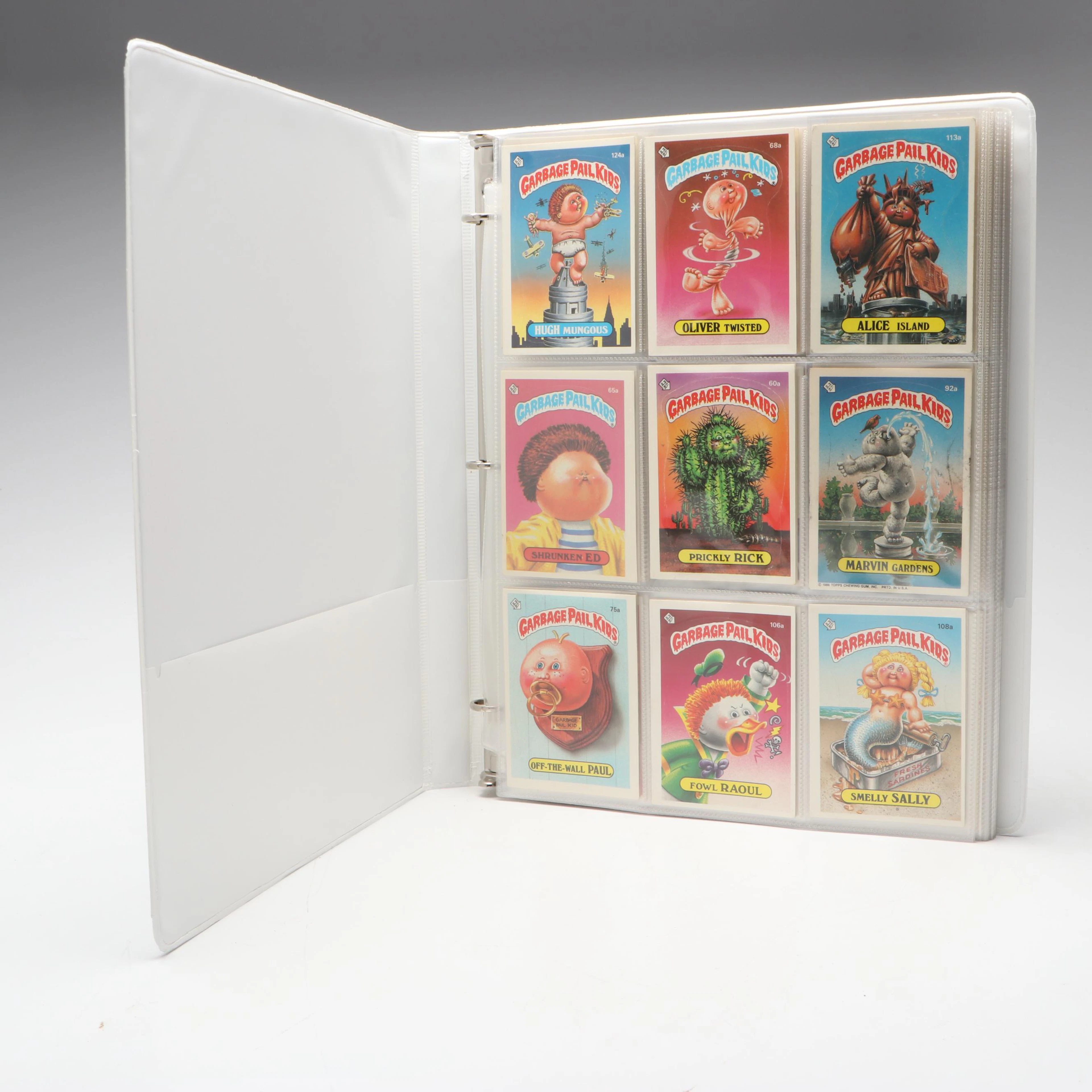 Garbage Pail Kids Trading Cards in Binder, Late 20th Century