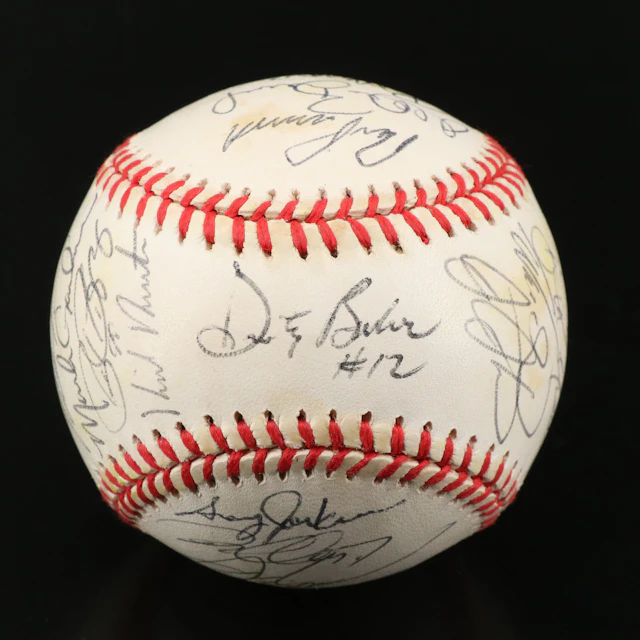 1999 San Francisco Giants Team Signed Baseball with Barry Bonds and Dusty Baker