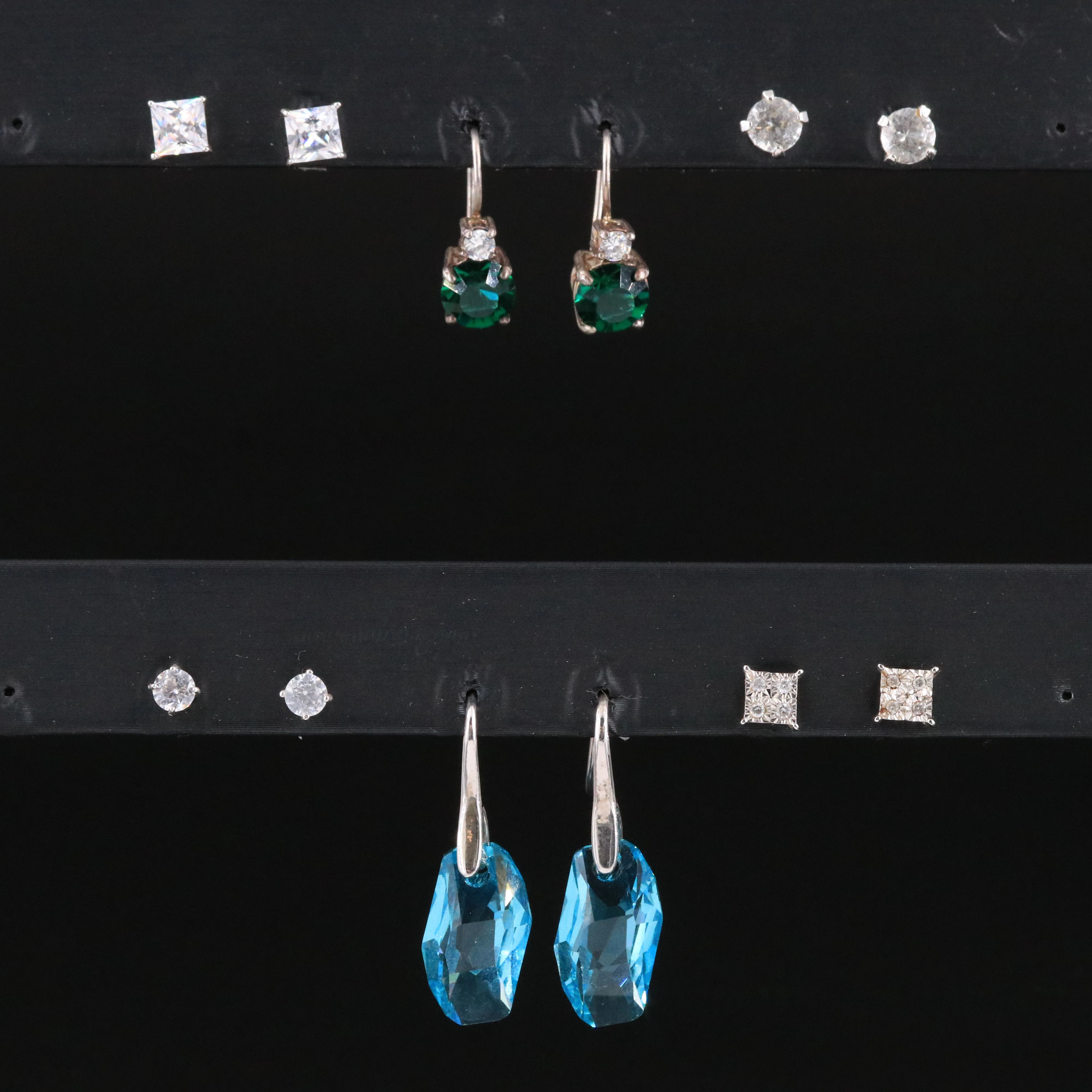 Sterling, 14K and Diamond and CZ Featured in Earring Collection