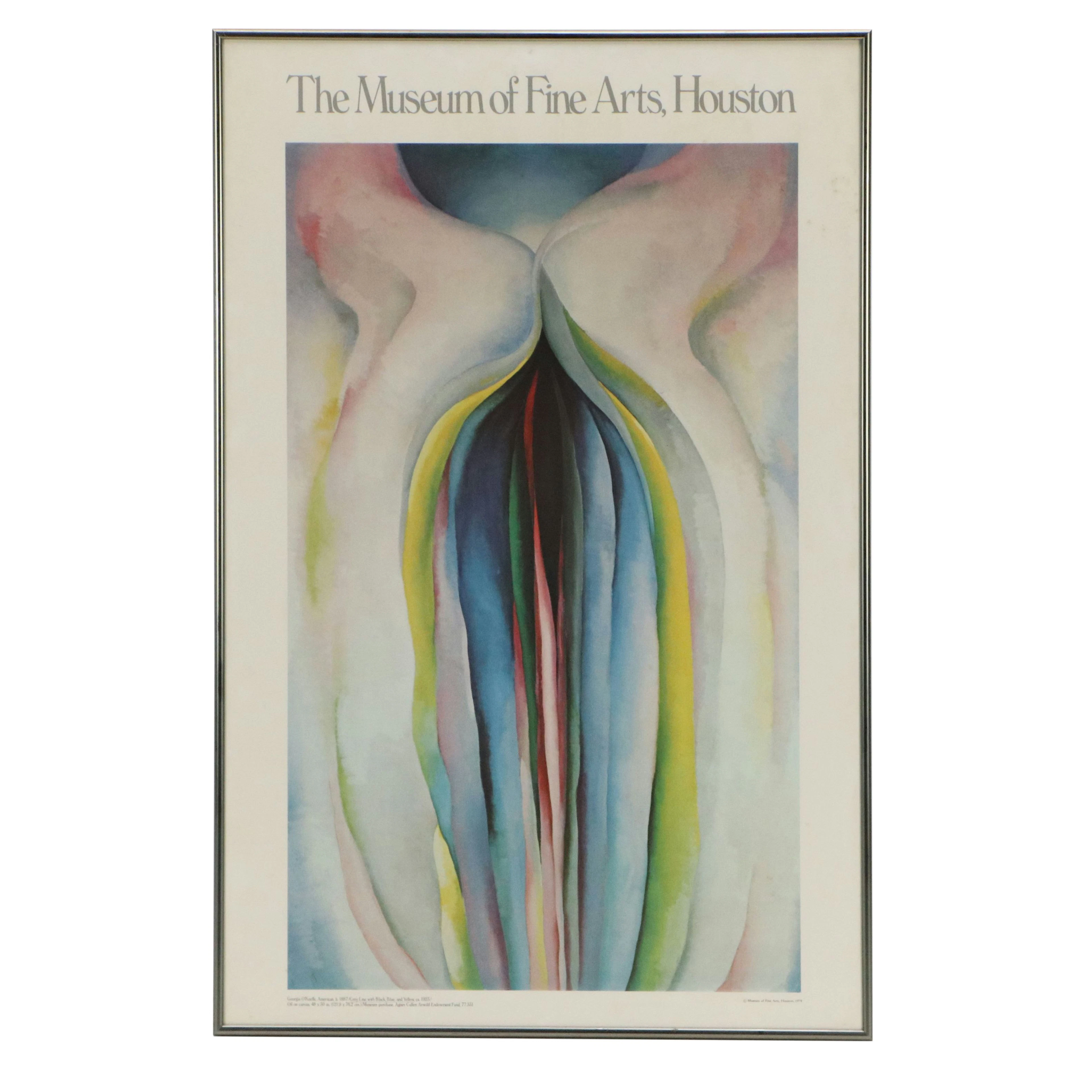 After Georgia O'Keeffe Exhibition Offset Lithograph Poster, 1978