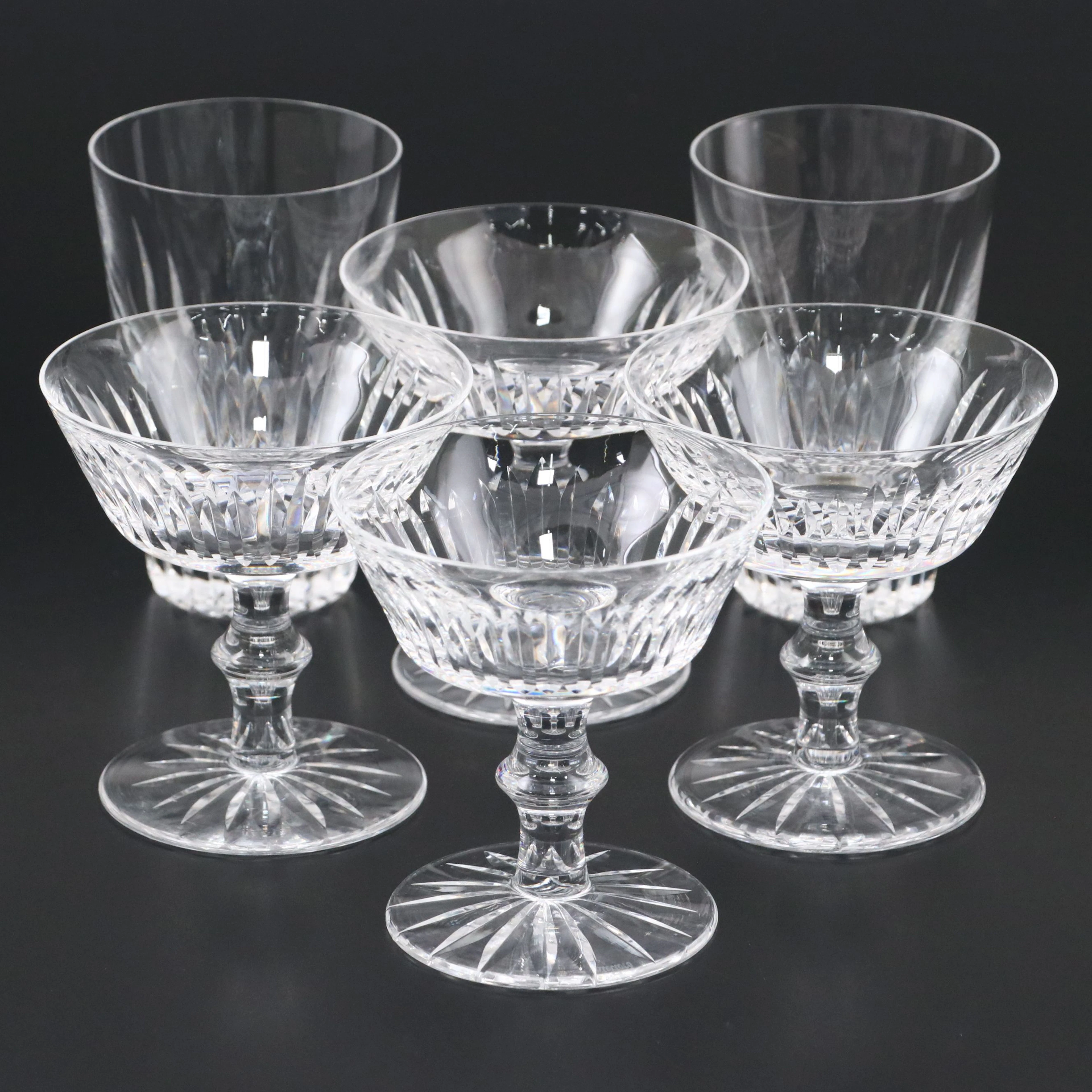 Waterford "Carina" Crystal Champagne Coupes and Tumblers