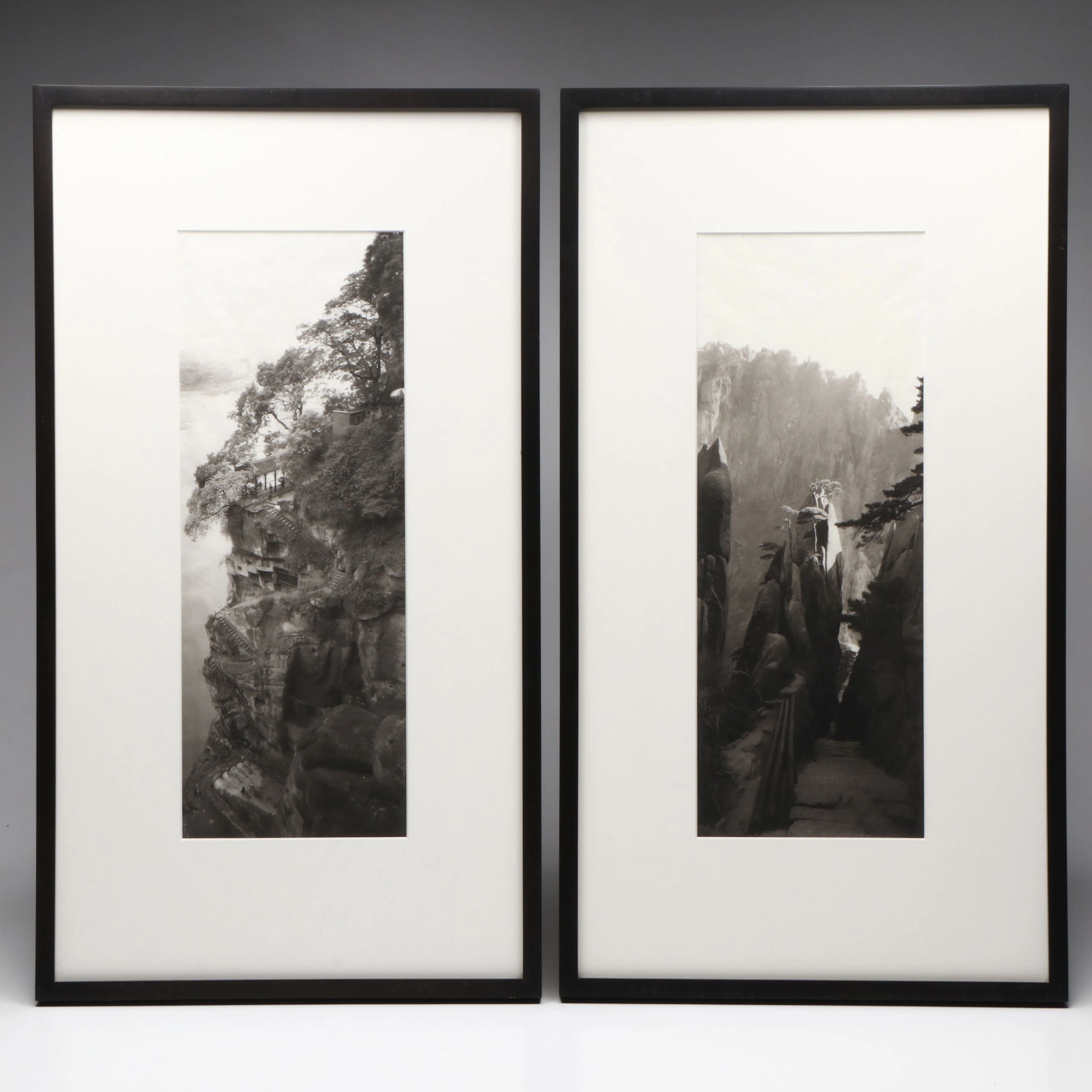 Lois Conner Platinum Prints "Le Shan Buddha" and "Huang Shan," 1980s