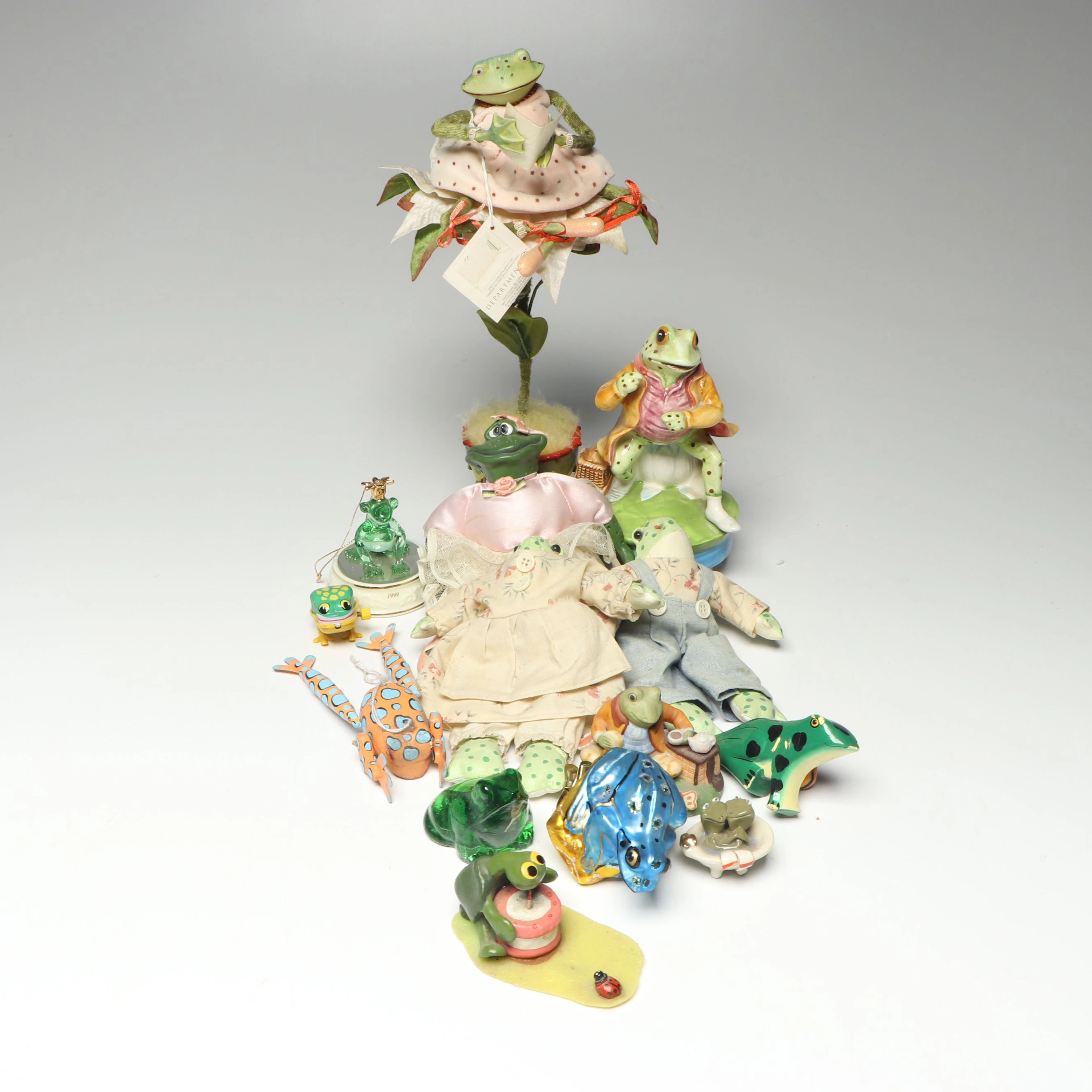 Russ Ballerina and More Whimsical Frog Figurines, Late 20th/Early 21st Century