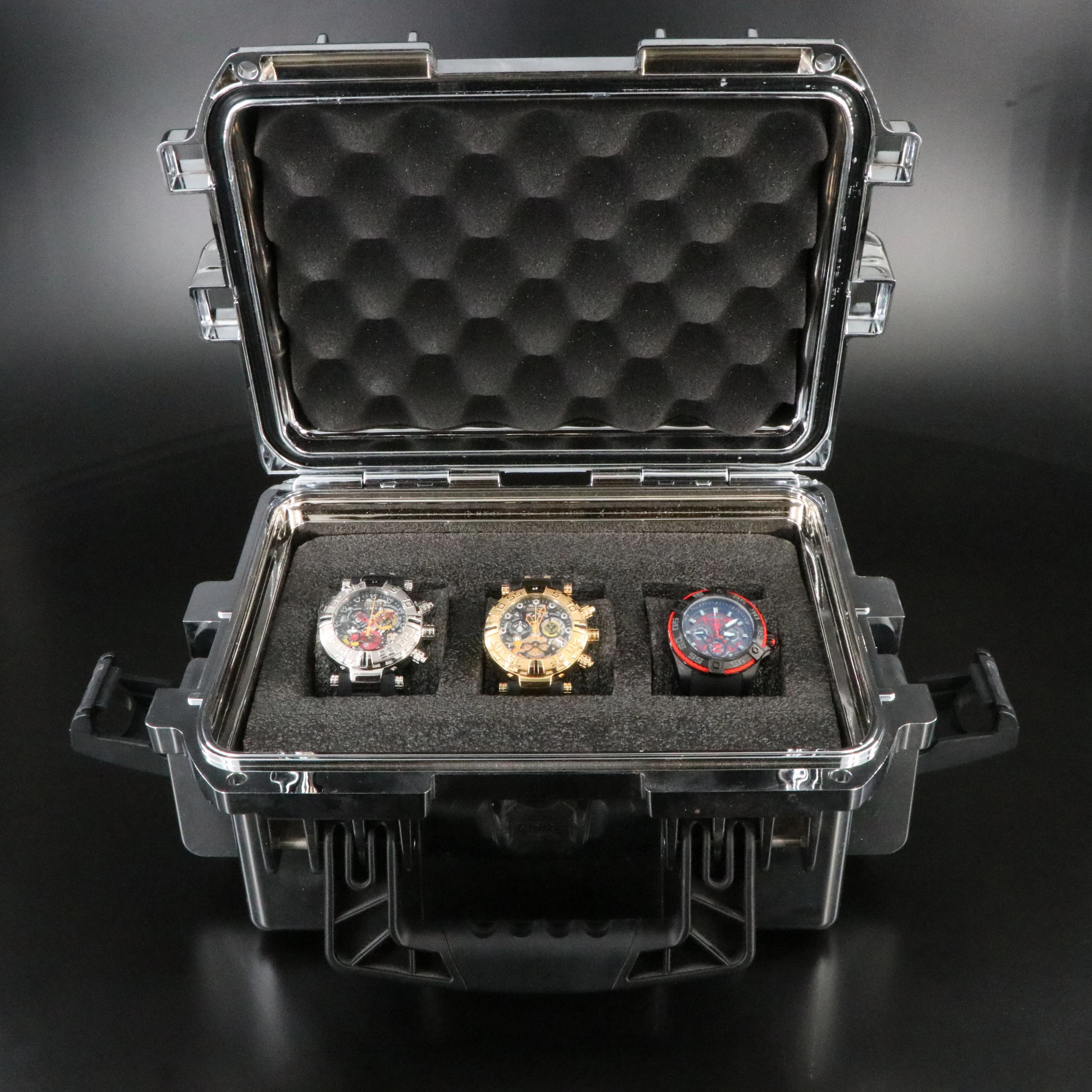 Invicta Marvel, Mickey Mouse and Garfield Watch Lot with Impact Case
