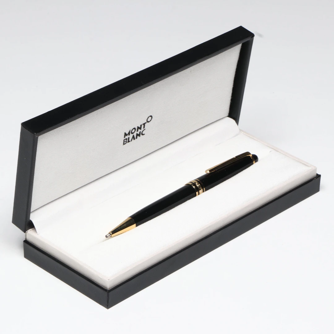 Montblanc Meisterstück Black Resin Ballpoint Pen in Case