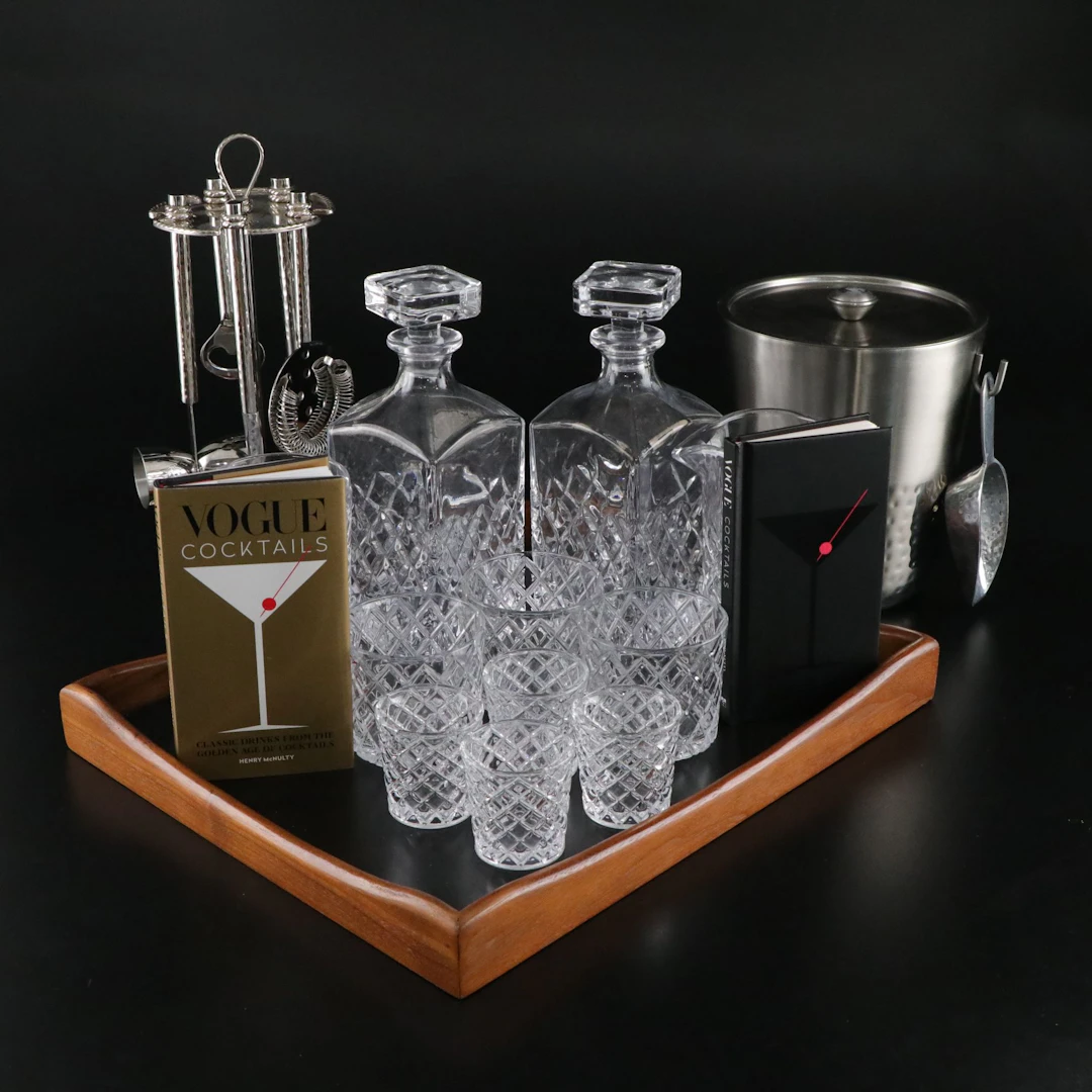Juliska Graham Bar Tool Set, Decanters, Ice Bucket, and More