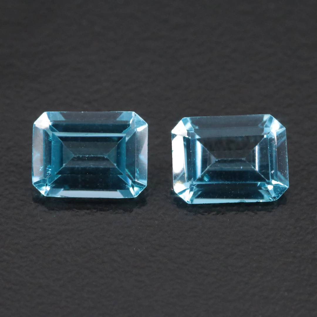 Loose 3.00 CTW Swiss Blue Topaz, Matched Pair
