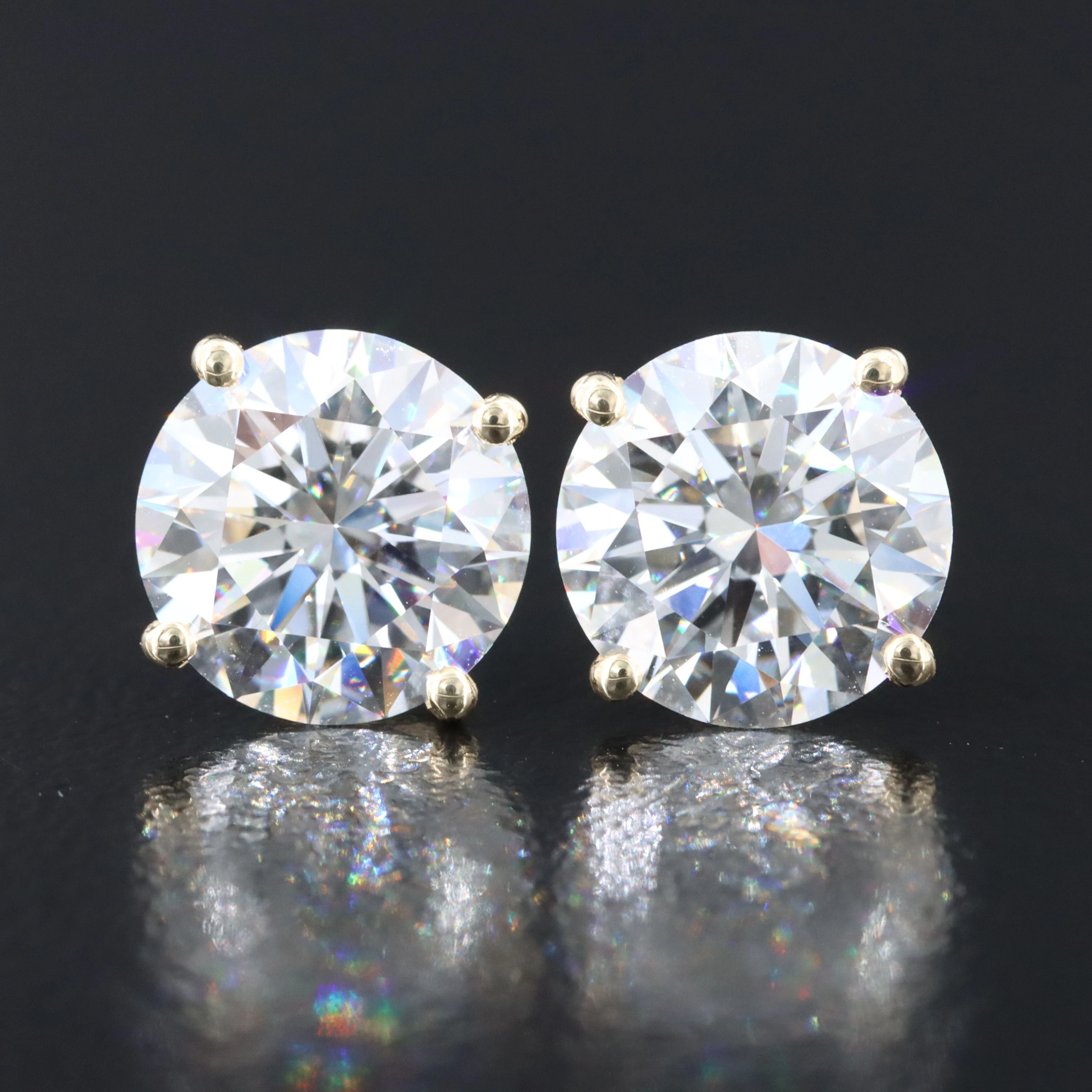 14K 6.16 CTW Lab Grown Diamond Stud Earrings with IGI Reports