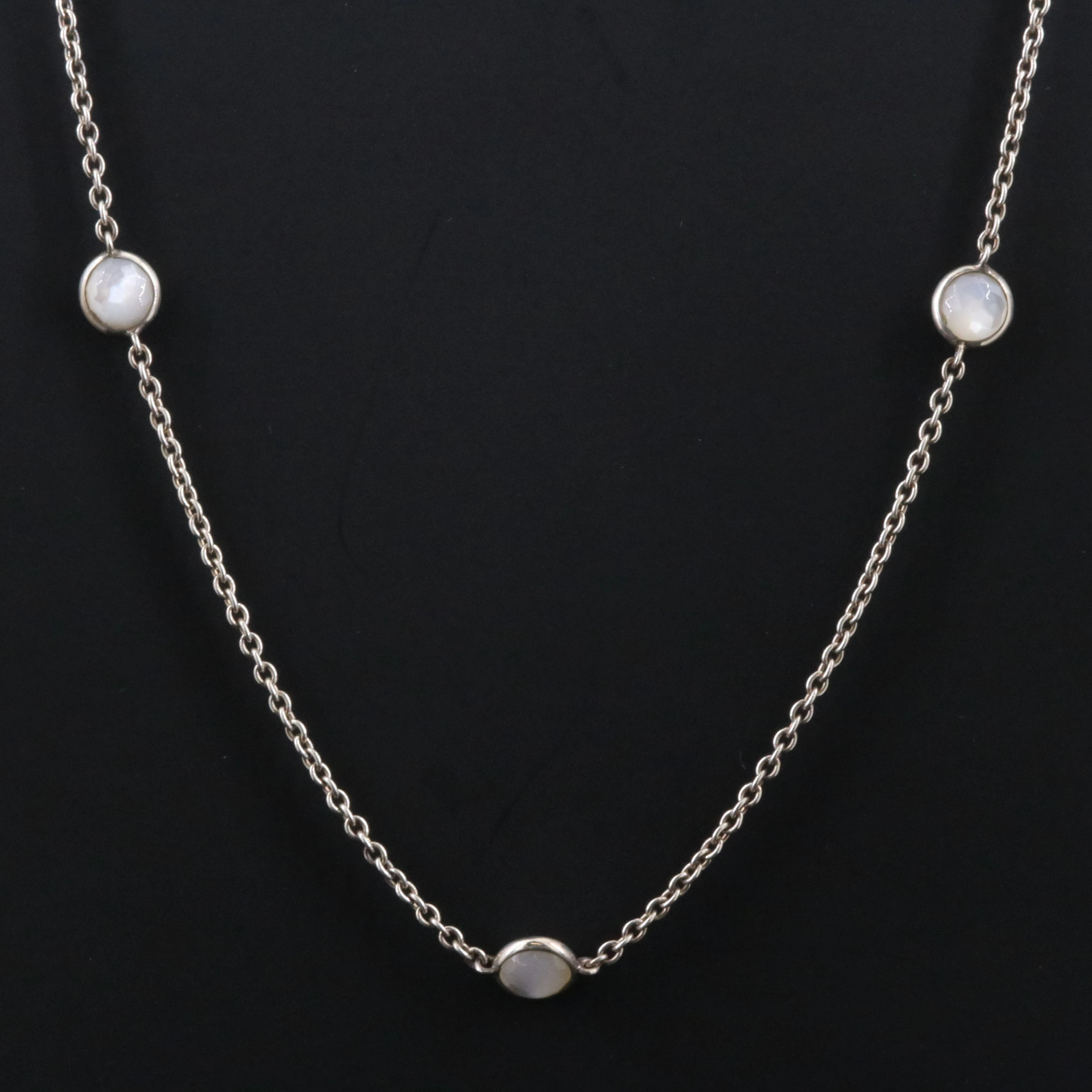 Ippolita Rock Candy Sterling Mother of Pearl Station Necklace