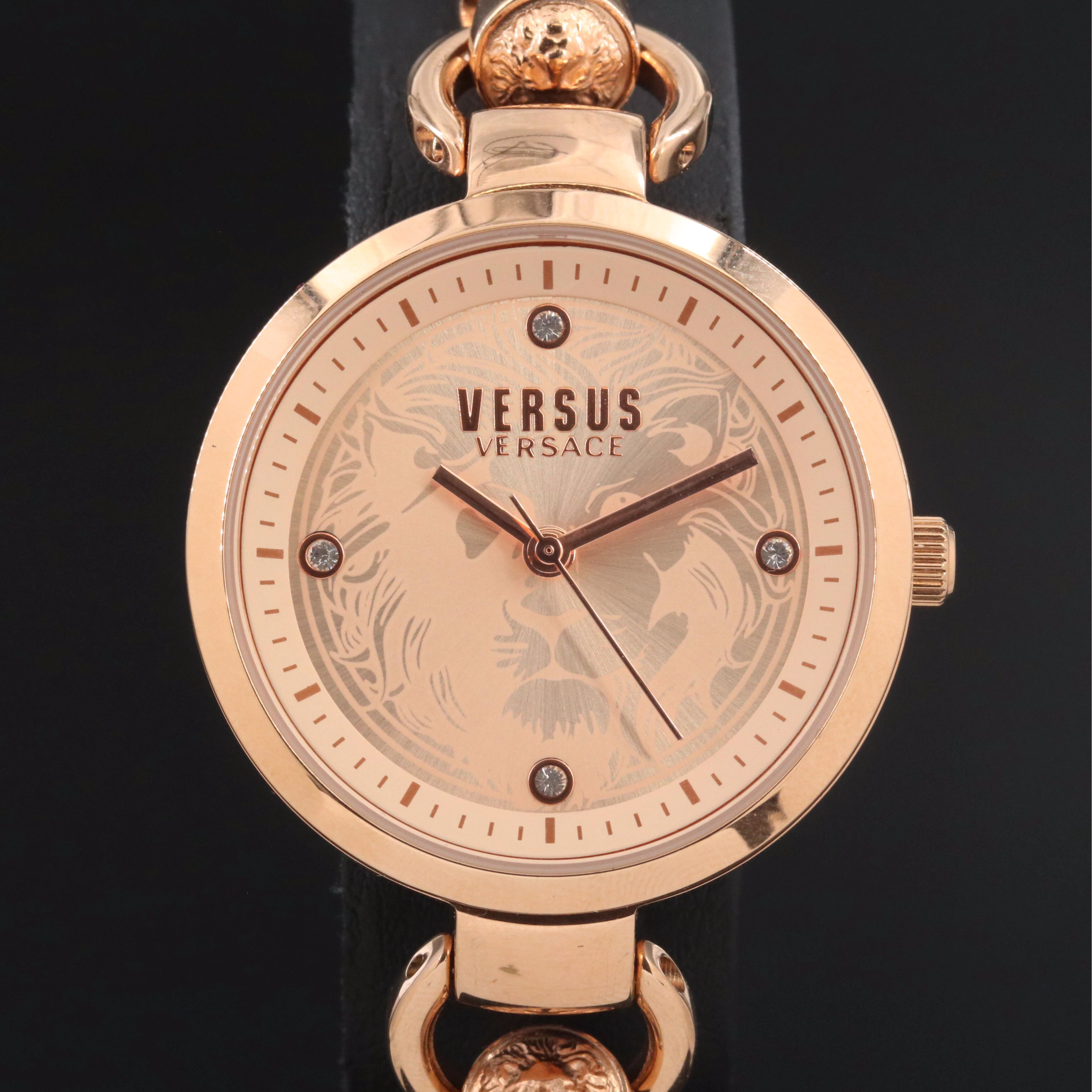 Versace Versus Swarovski Crystal Rose Gold-Tone 32mm Quartz Watch VSP631818