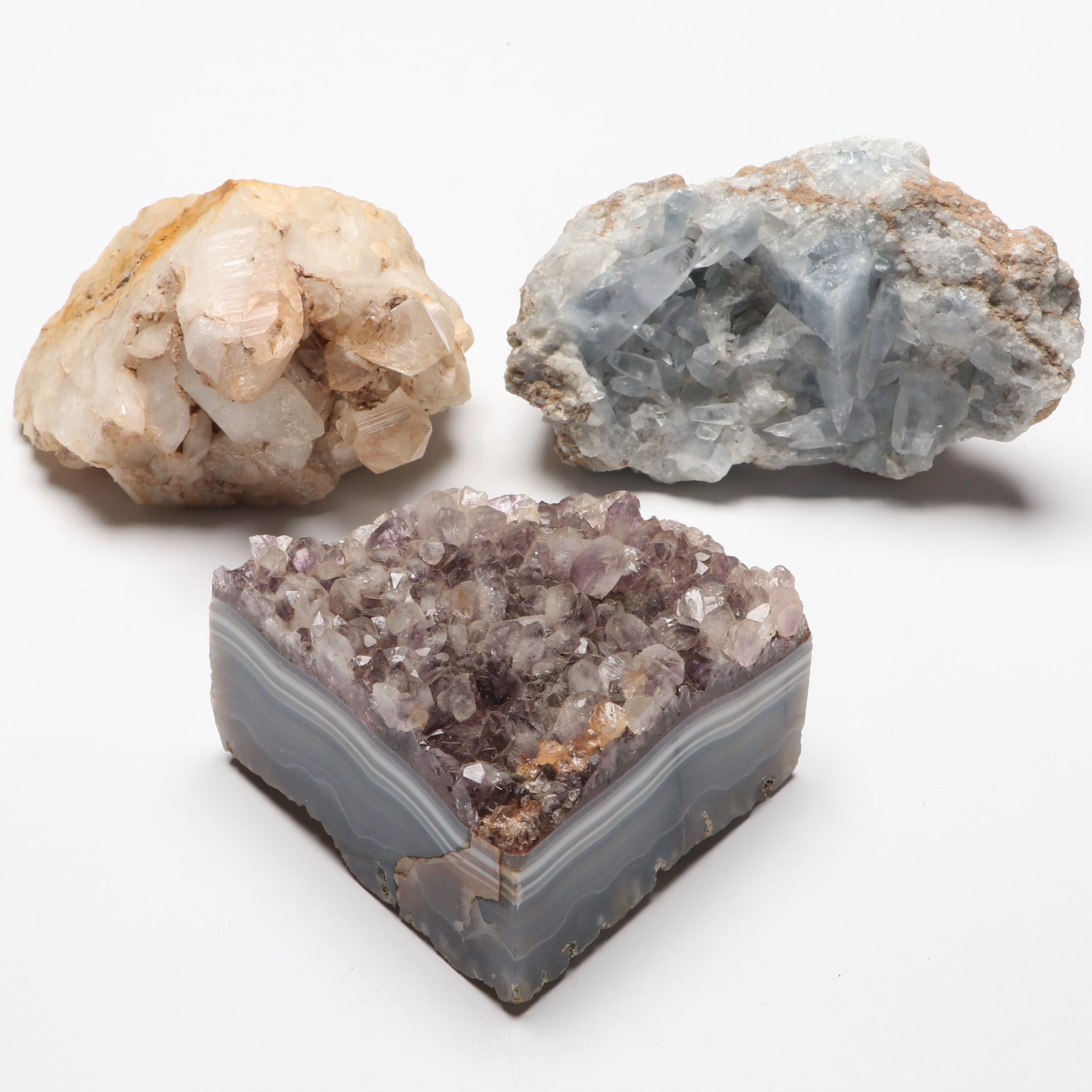 Amethyst, Celestine and Other Rough Specimens