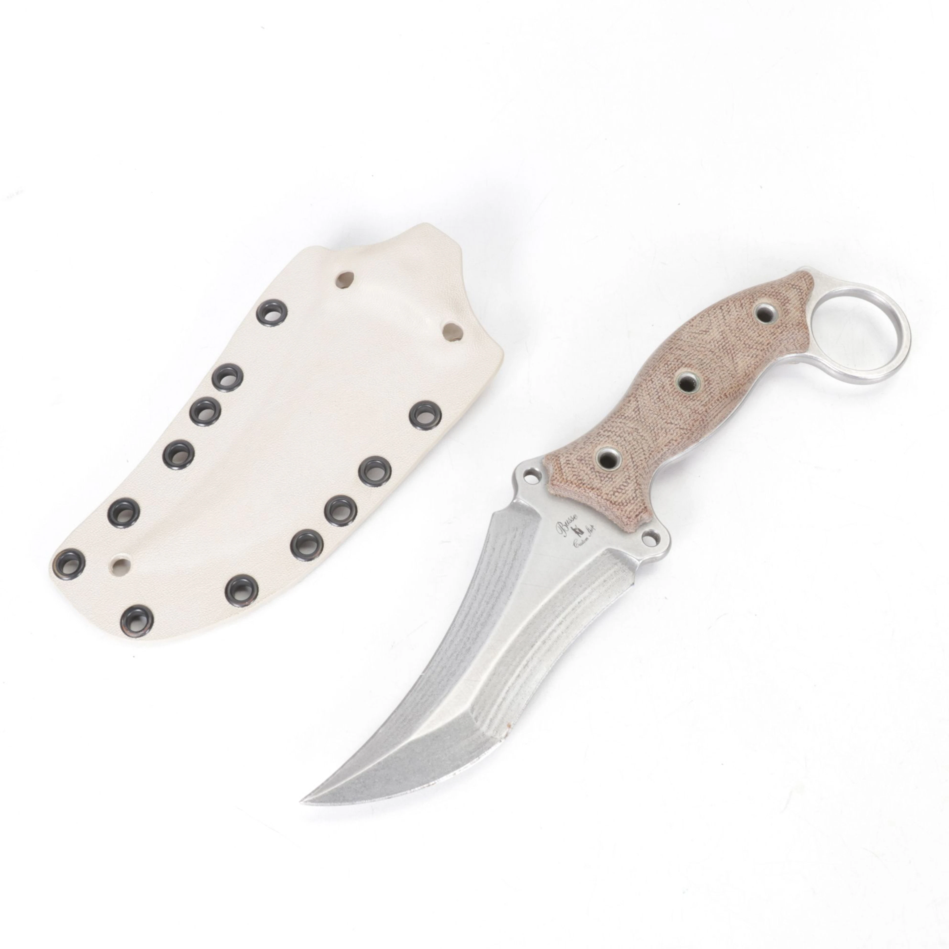 Busse Combat "Triceratops" Karambit Hybrid Knife with Micarta Handle