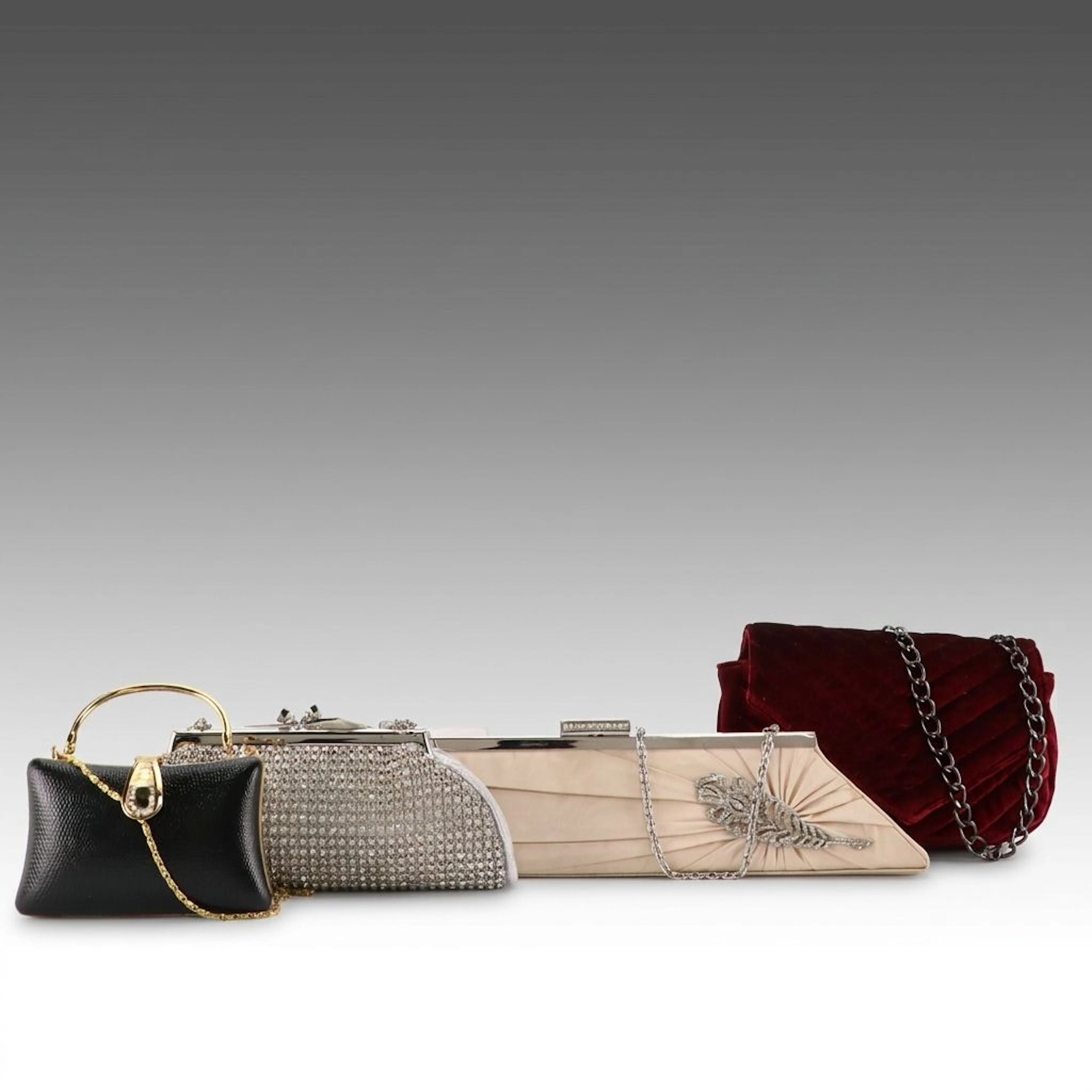 Sondra Roberts Crystal Chain Strap Clutch, Inge Christopher & More