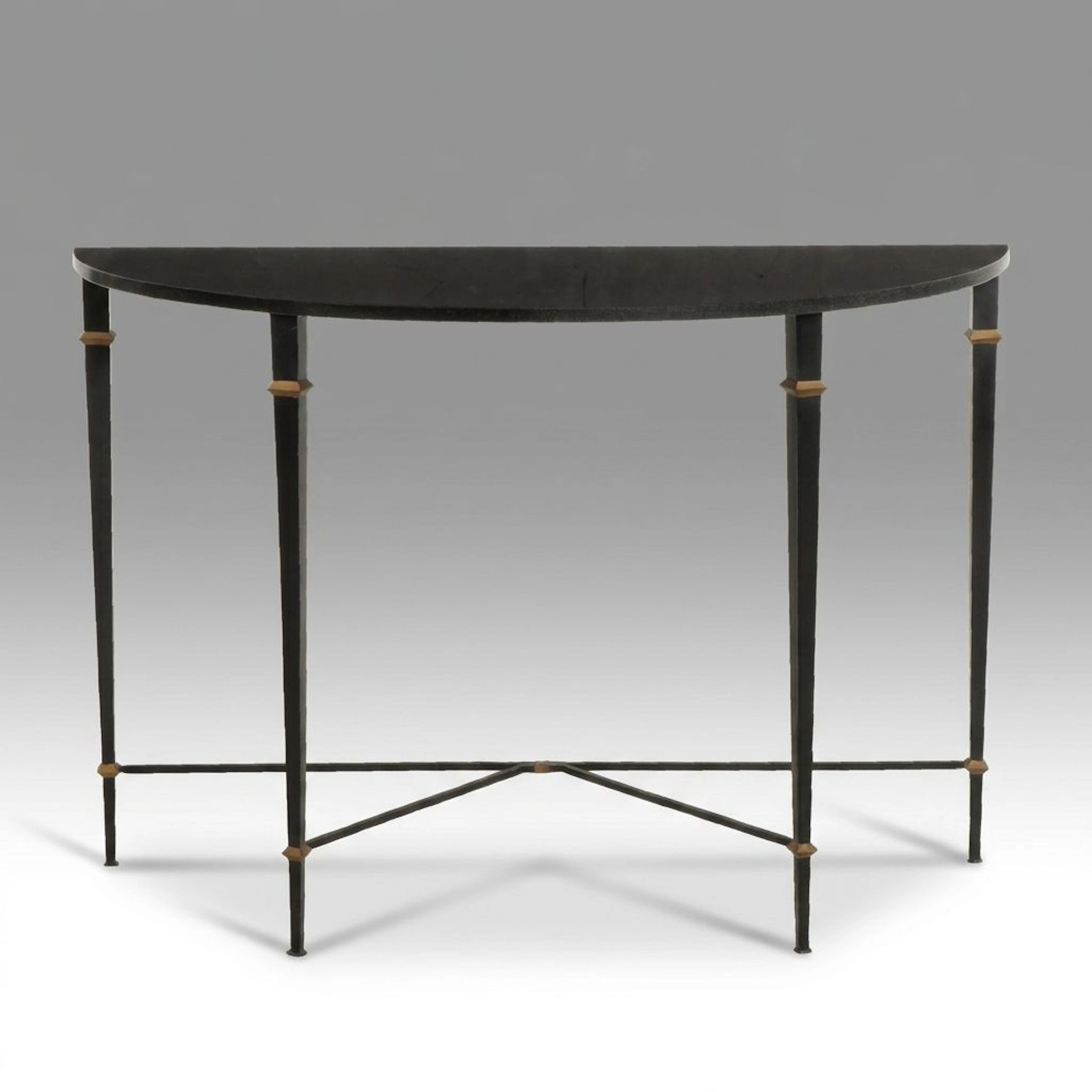Demilune Hall Table with Granite Top
