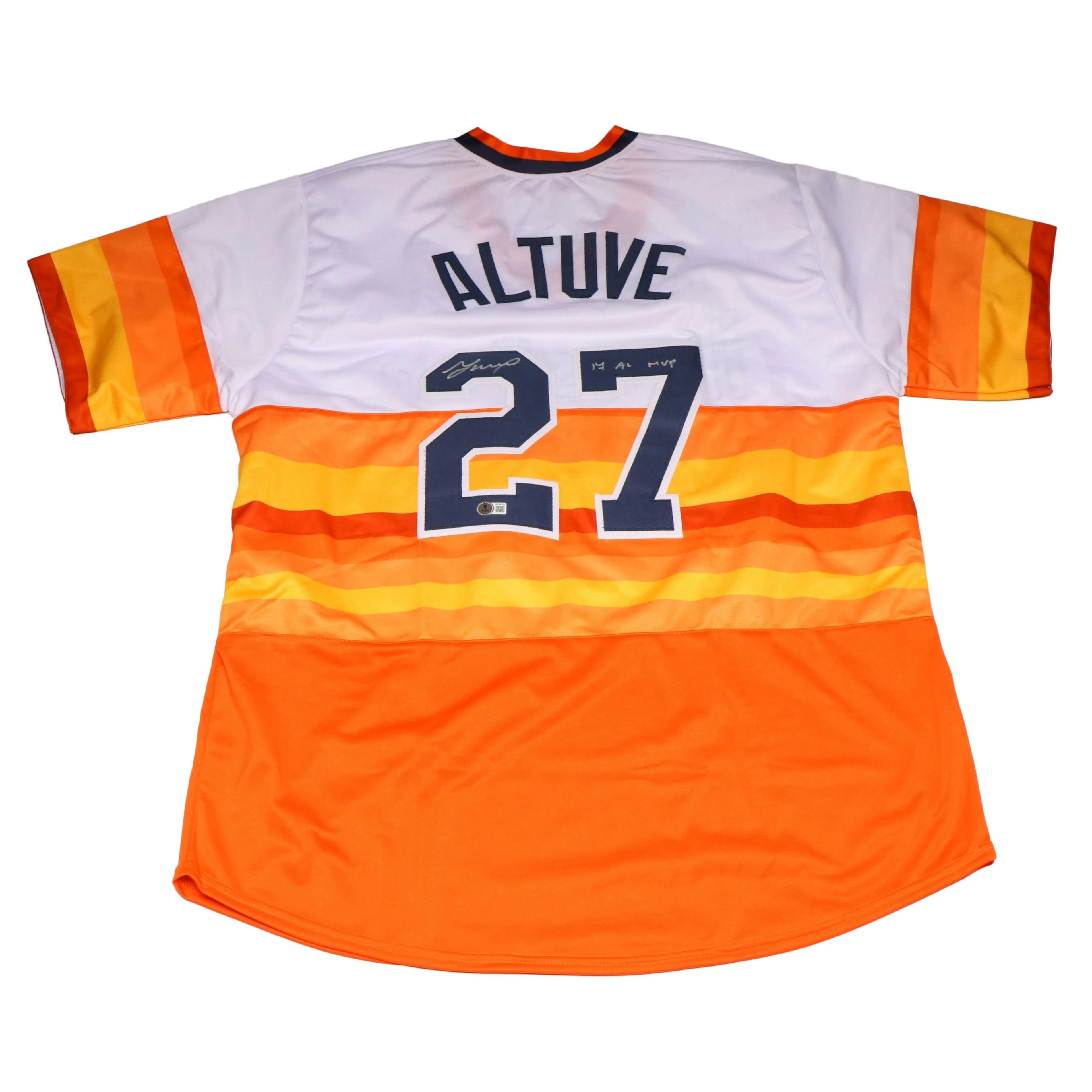 José Altuve Signed "17 AL MVP" Houston Astros Baseball Jersey, Beckett