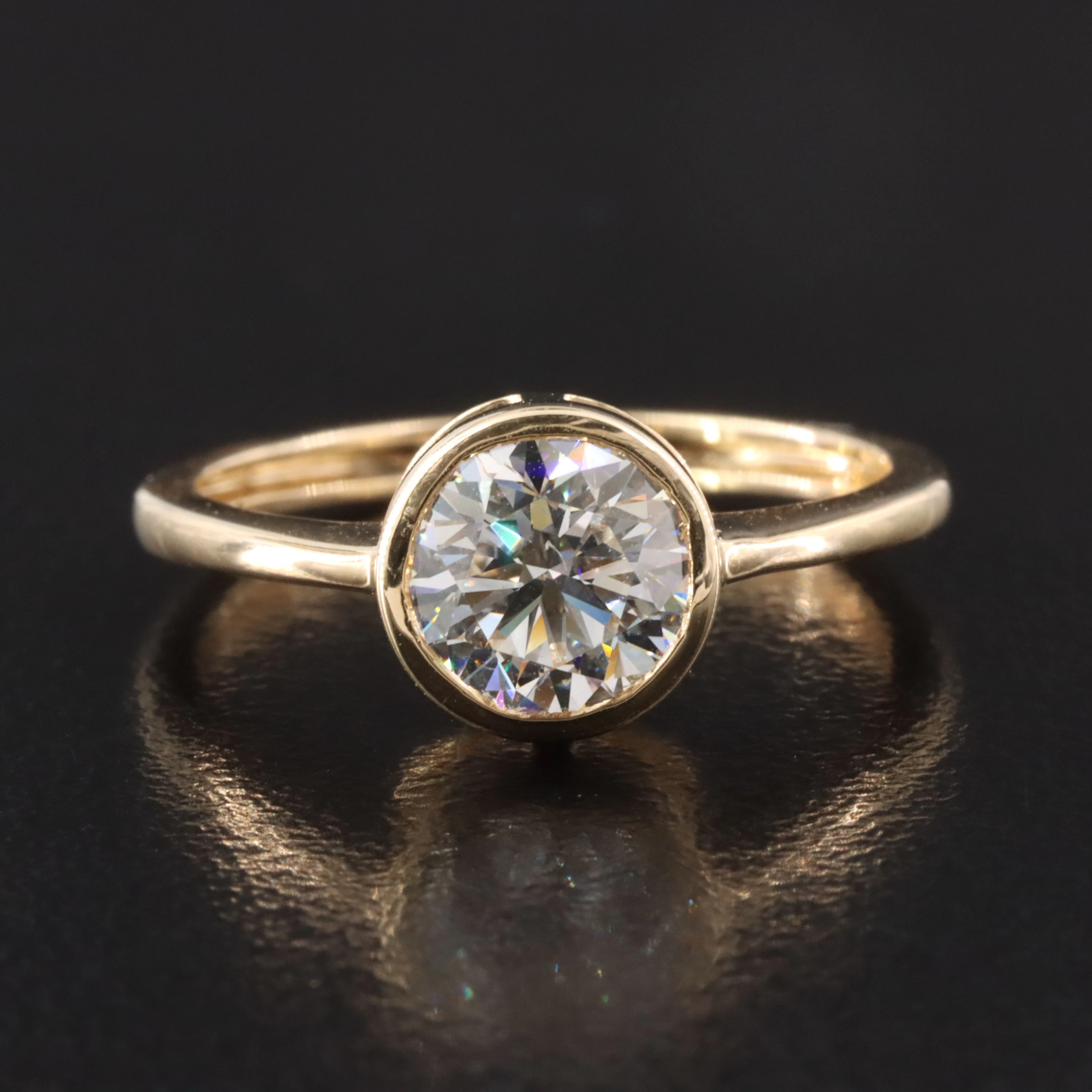 14K 1.25 CT Lab Grown Diamond Solitaire Ring with IGI Report