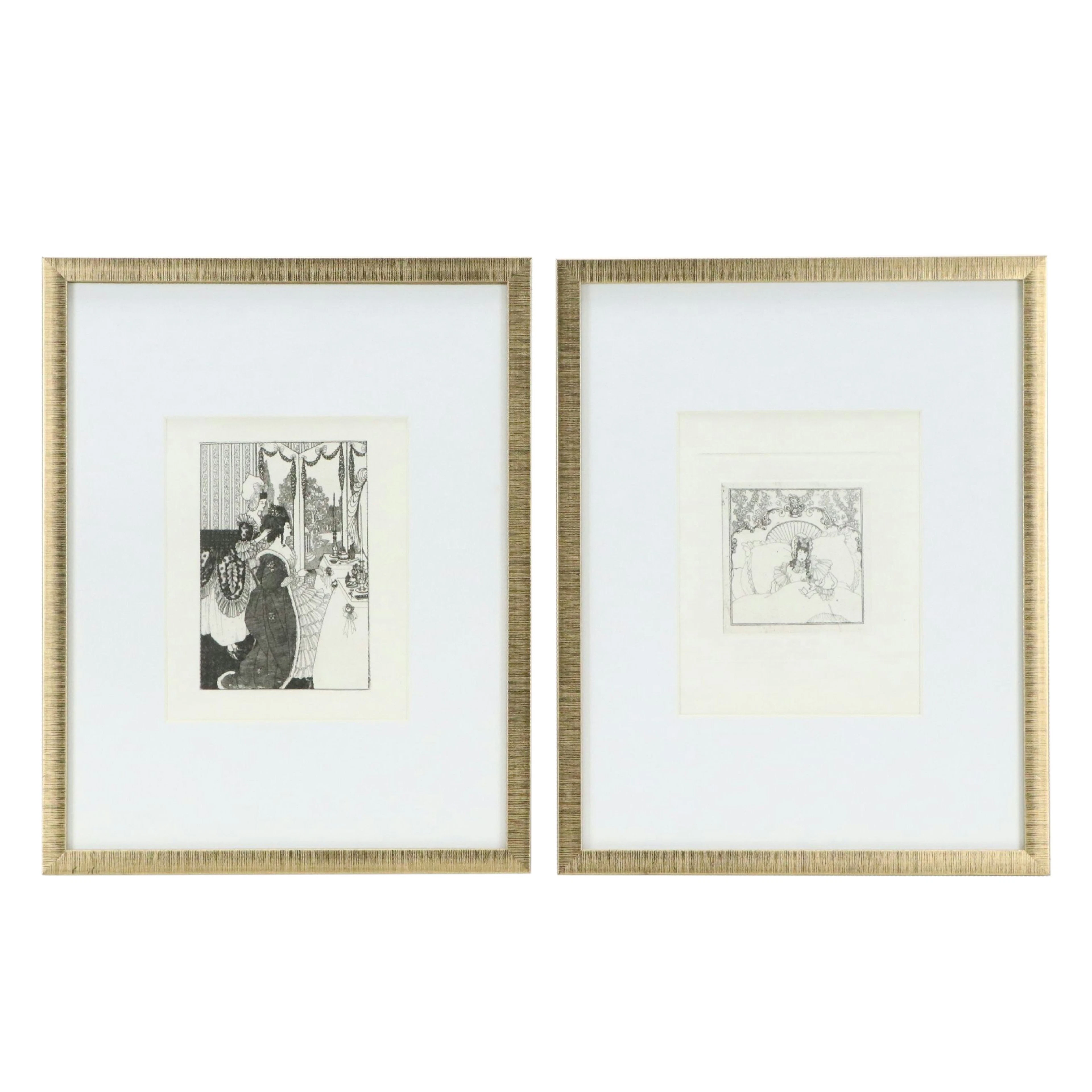 Restrike Etchings After Aubrey Beardsley from "The Rape of the Lock"