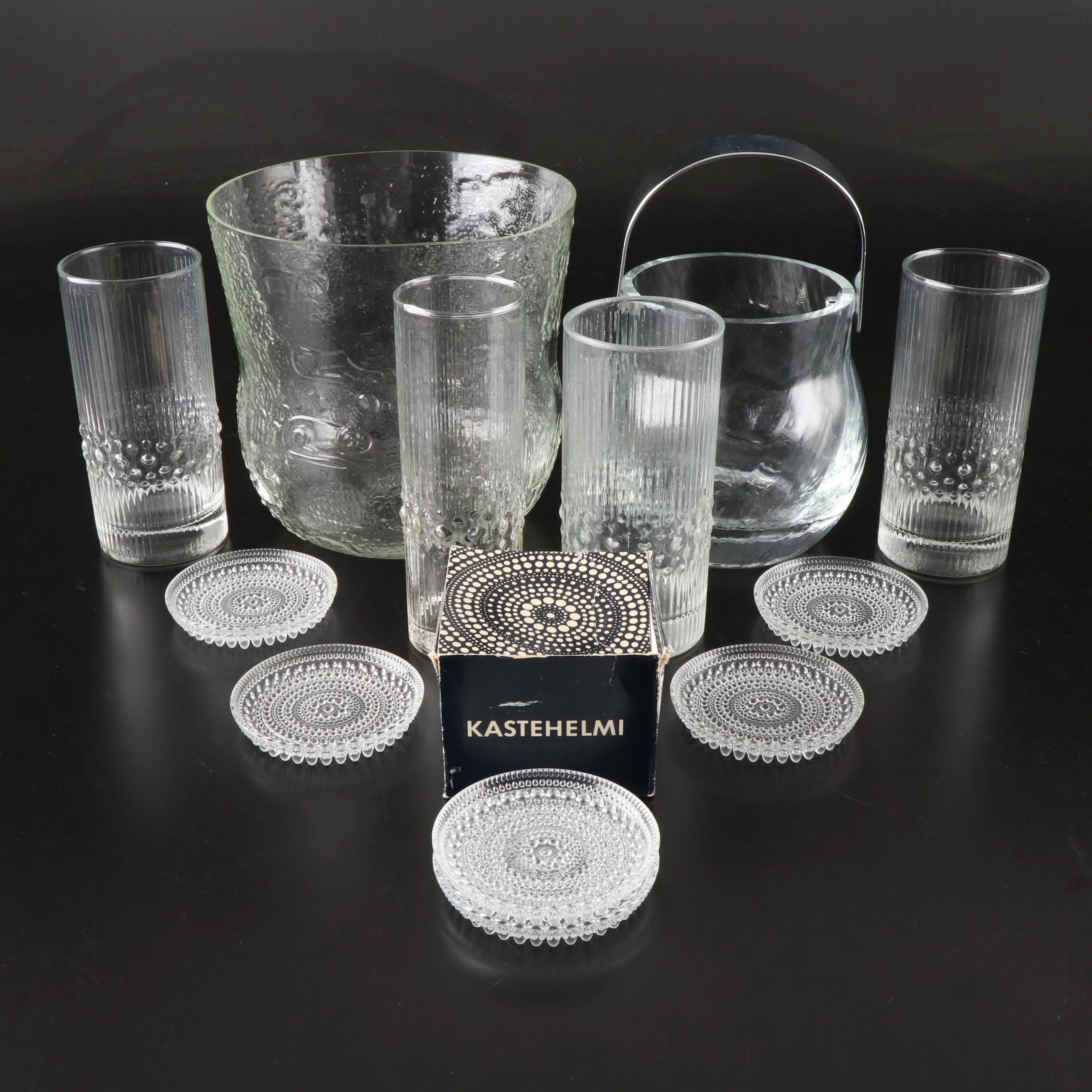 Durobor "Alaska" Tumblers, Iittala Kastehelmi Coasters, Skruf Ice Bucket, More