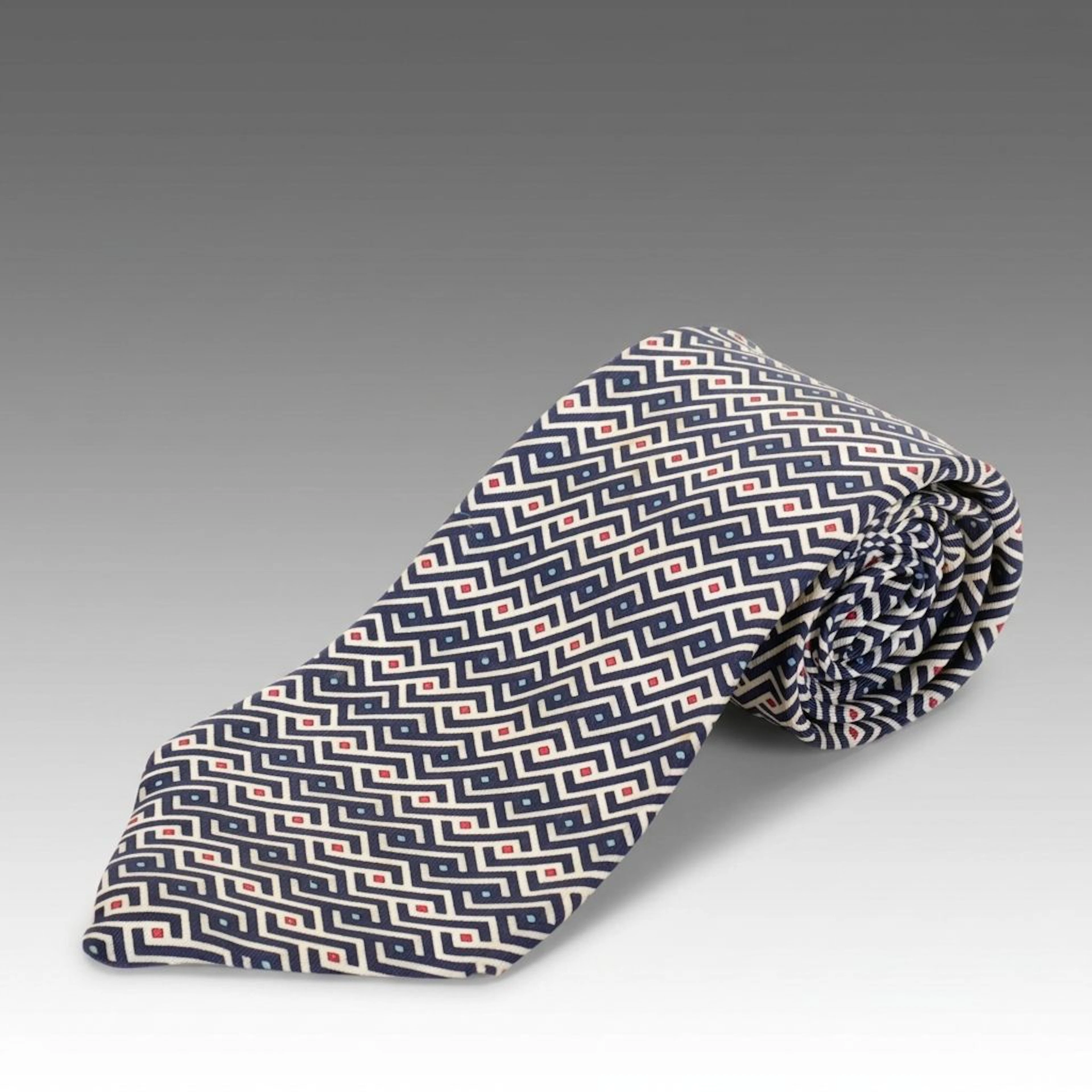 Hermès Silk Twill Hand-Stitched Necktie