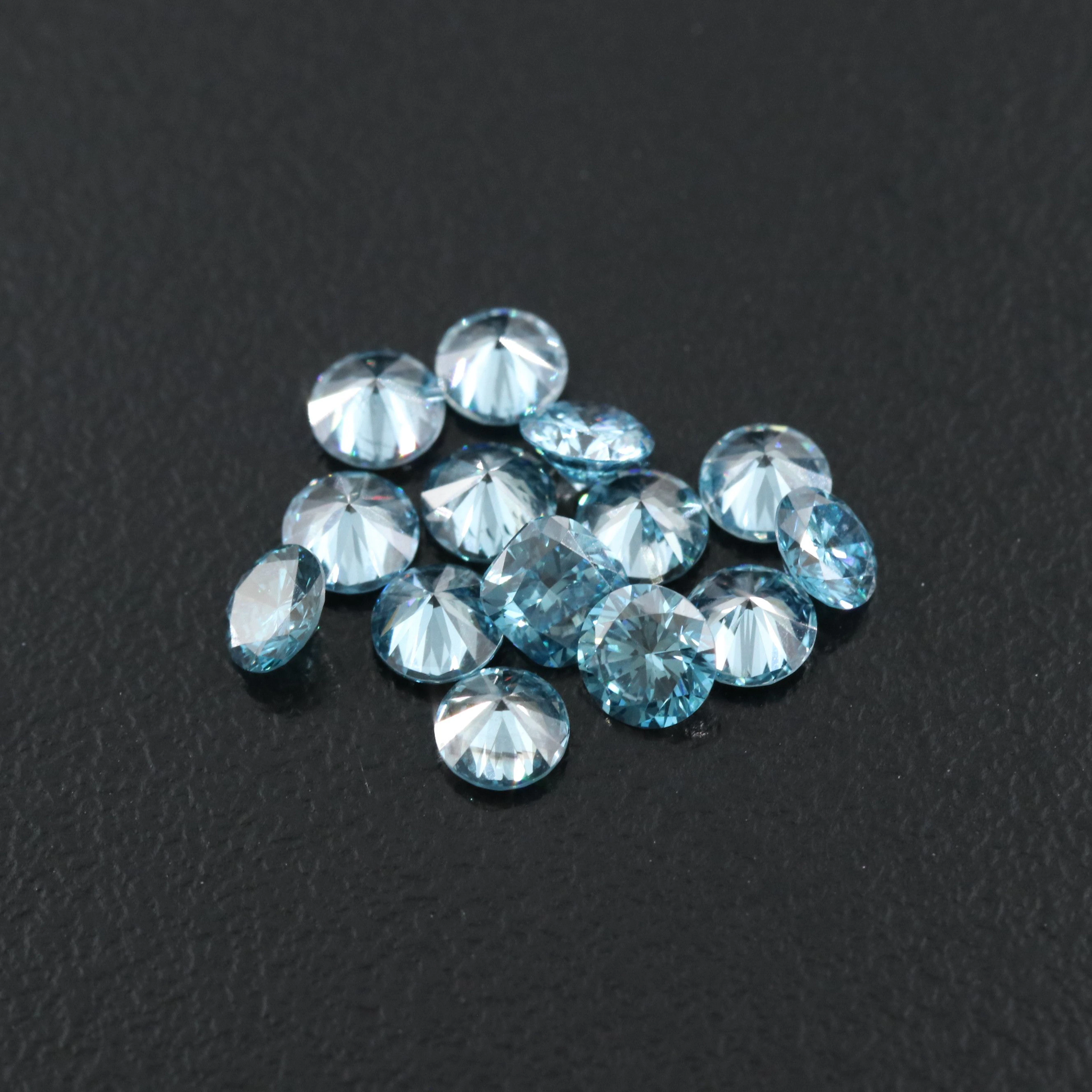 Loose 2.15 CTW Fancy Blue Lab Grown Diamond Lot