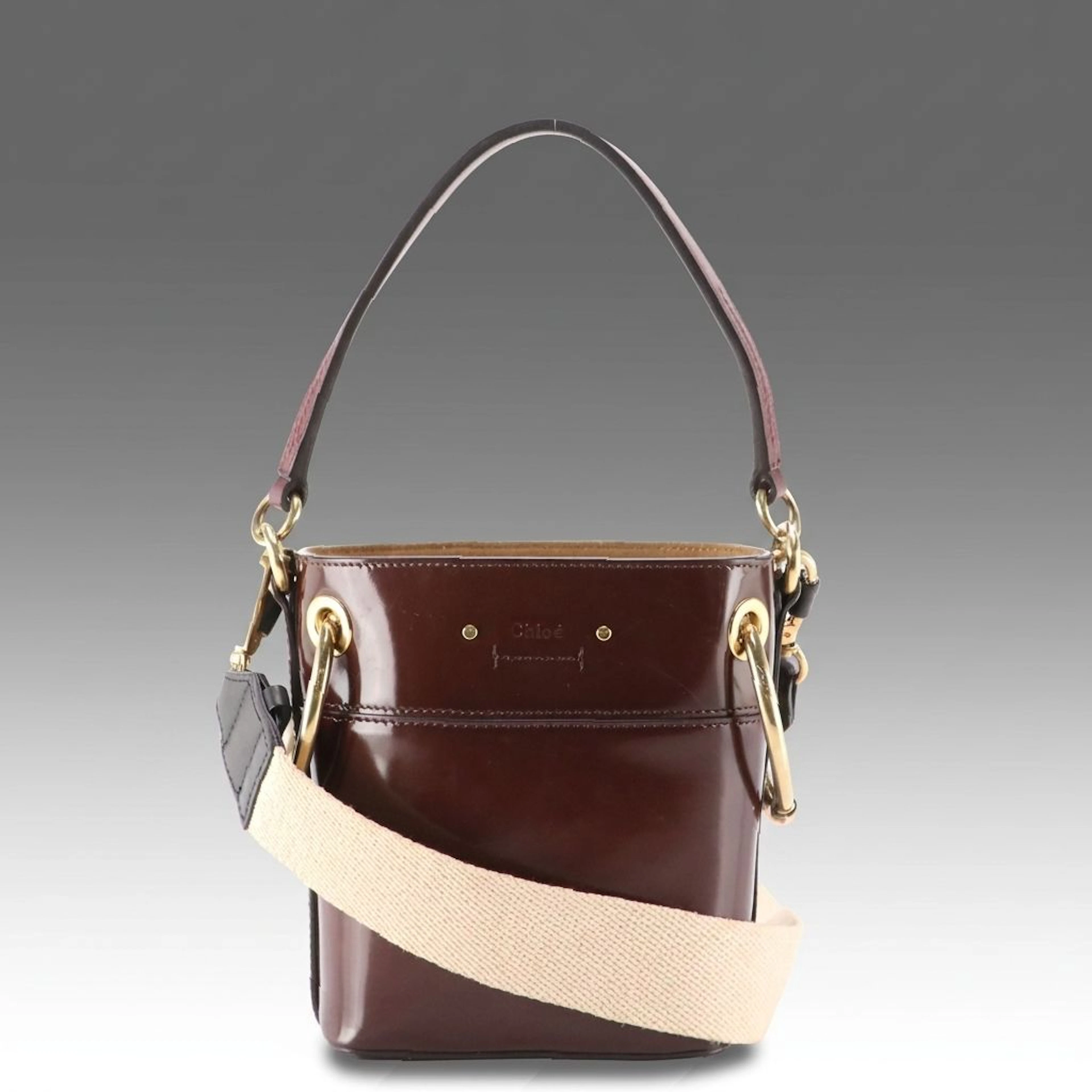Chloé Roy Mini Bucket Two-way Bag in Patent Leather