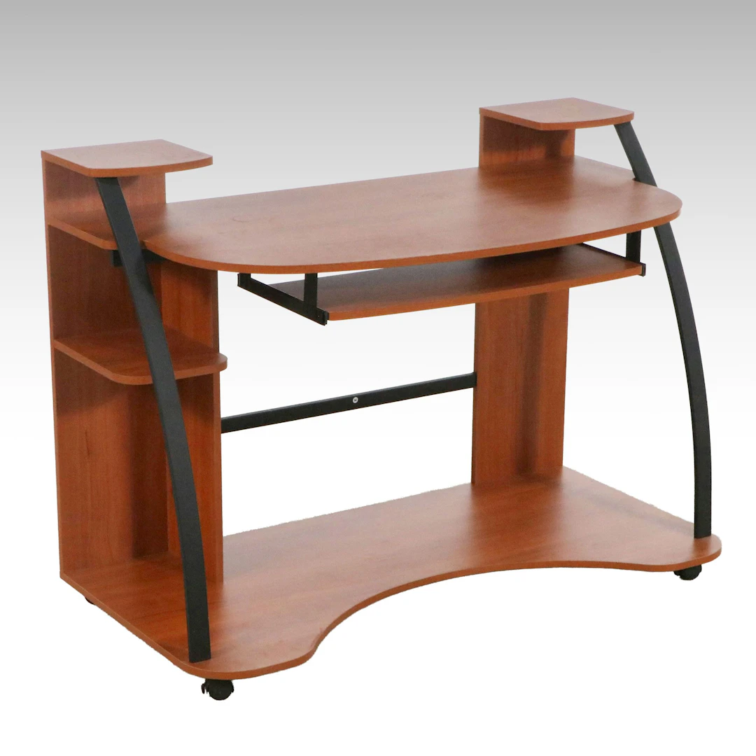 Contemporary Modern Cherry Finish Computer Desk