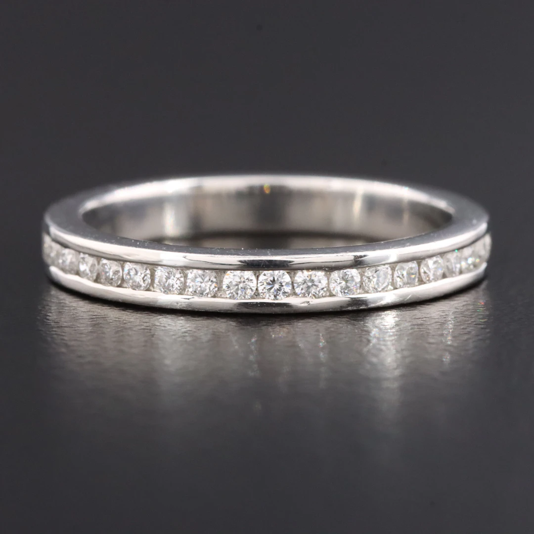 Platinum 0.33 CTW Diamond Channel Band