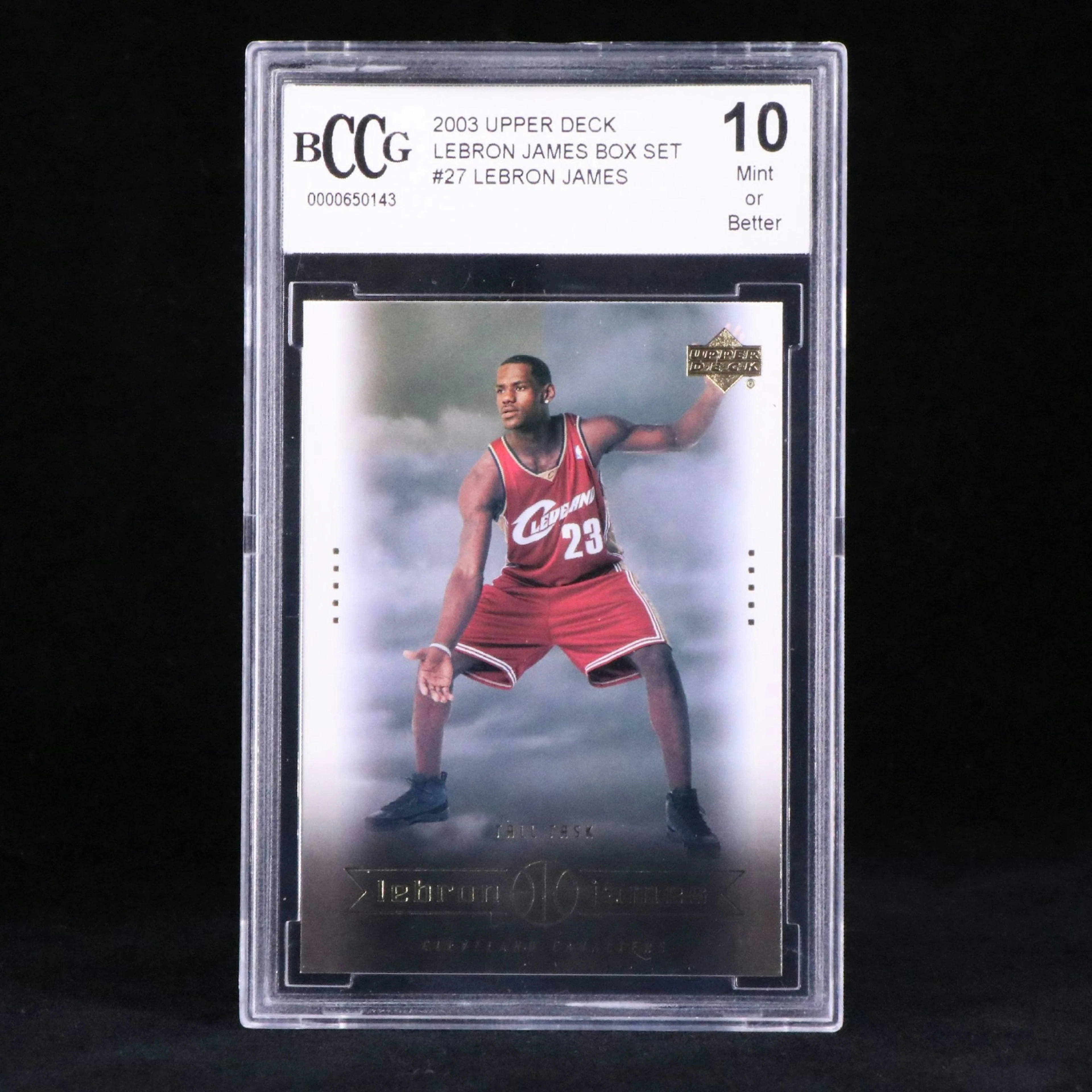 2003 Upper Deck LeBron James Box Set Basketball Card Graded BCCG 10
