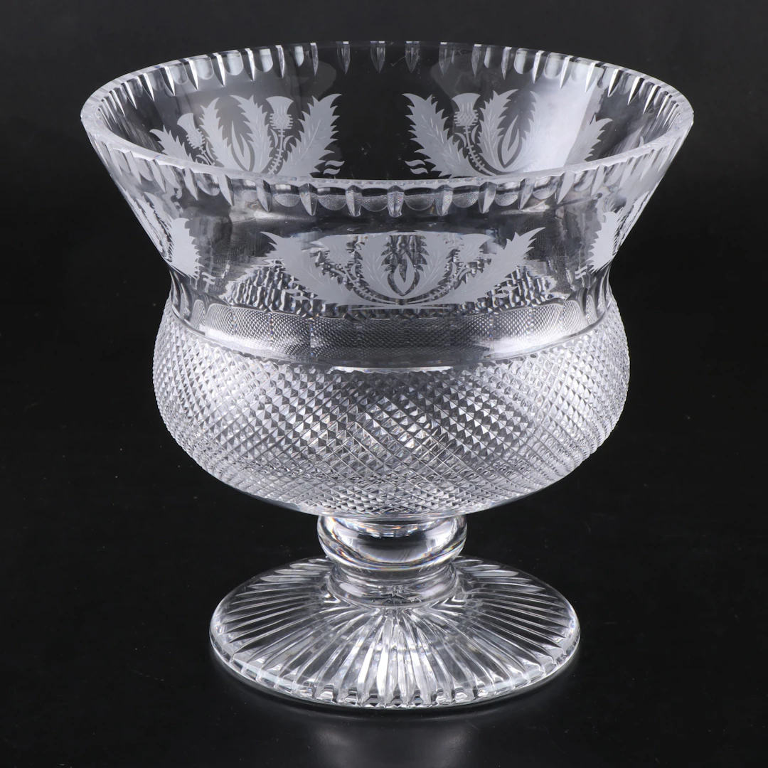 Edinburgh Crystal "Thistle" Footed Centerpiece Bowl
