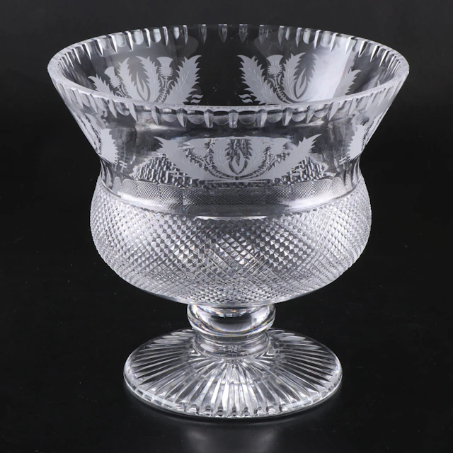 Edinburgh Crystal "Thistle" Footed Centerpiece Bowl