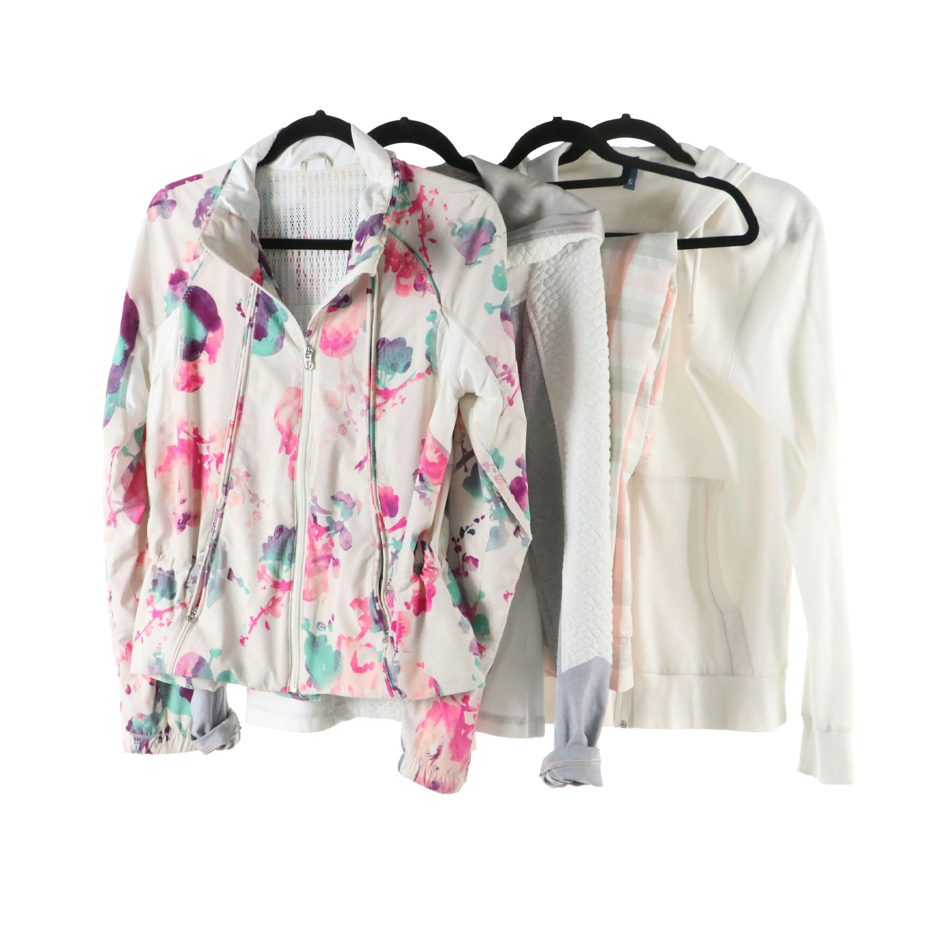 Lululemon Blurred Blossoms Travel to Track Jacket, Nike Capris & Other Jackets