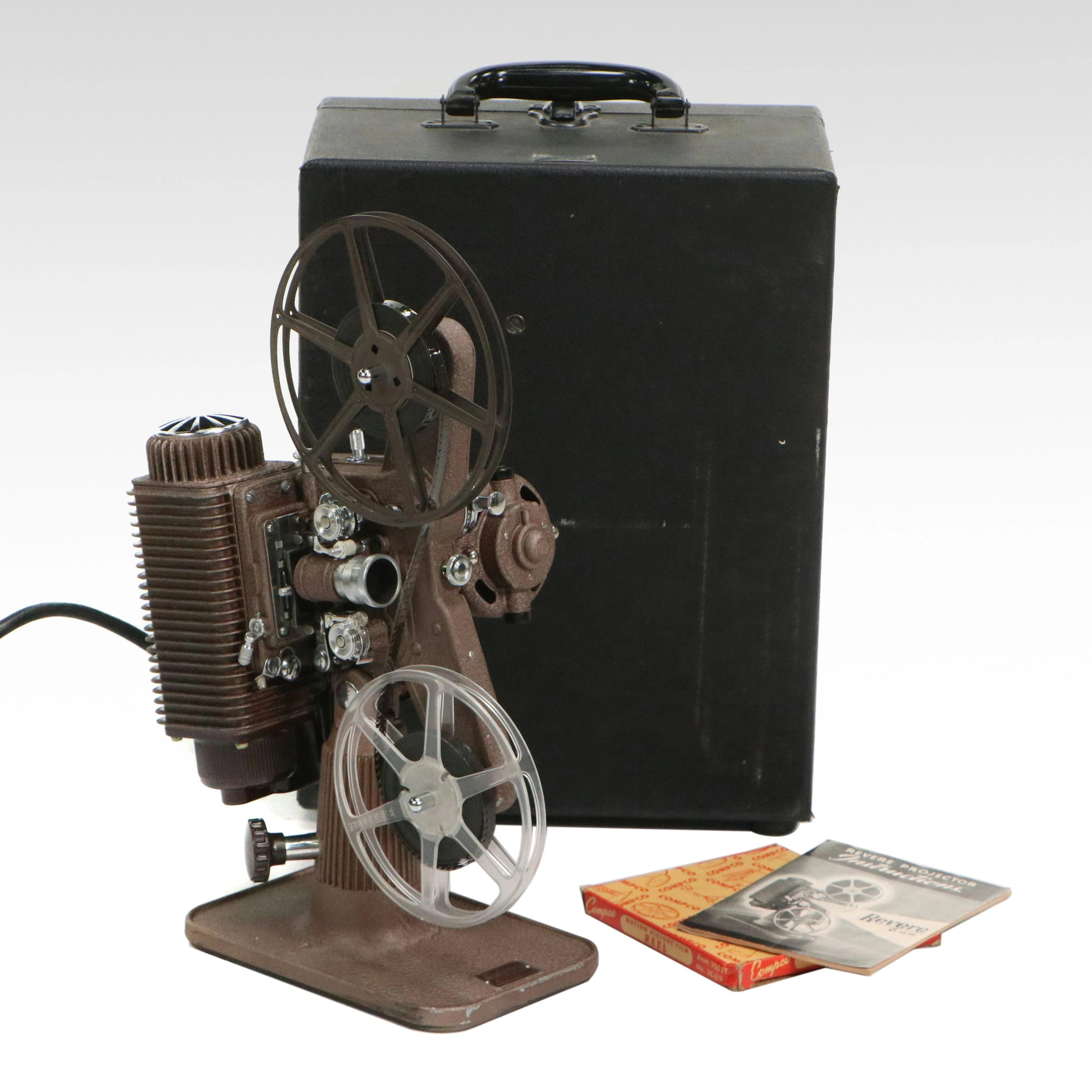 Revere Eight Model 85 8mm Projector with Case, Mid-20th Century