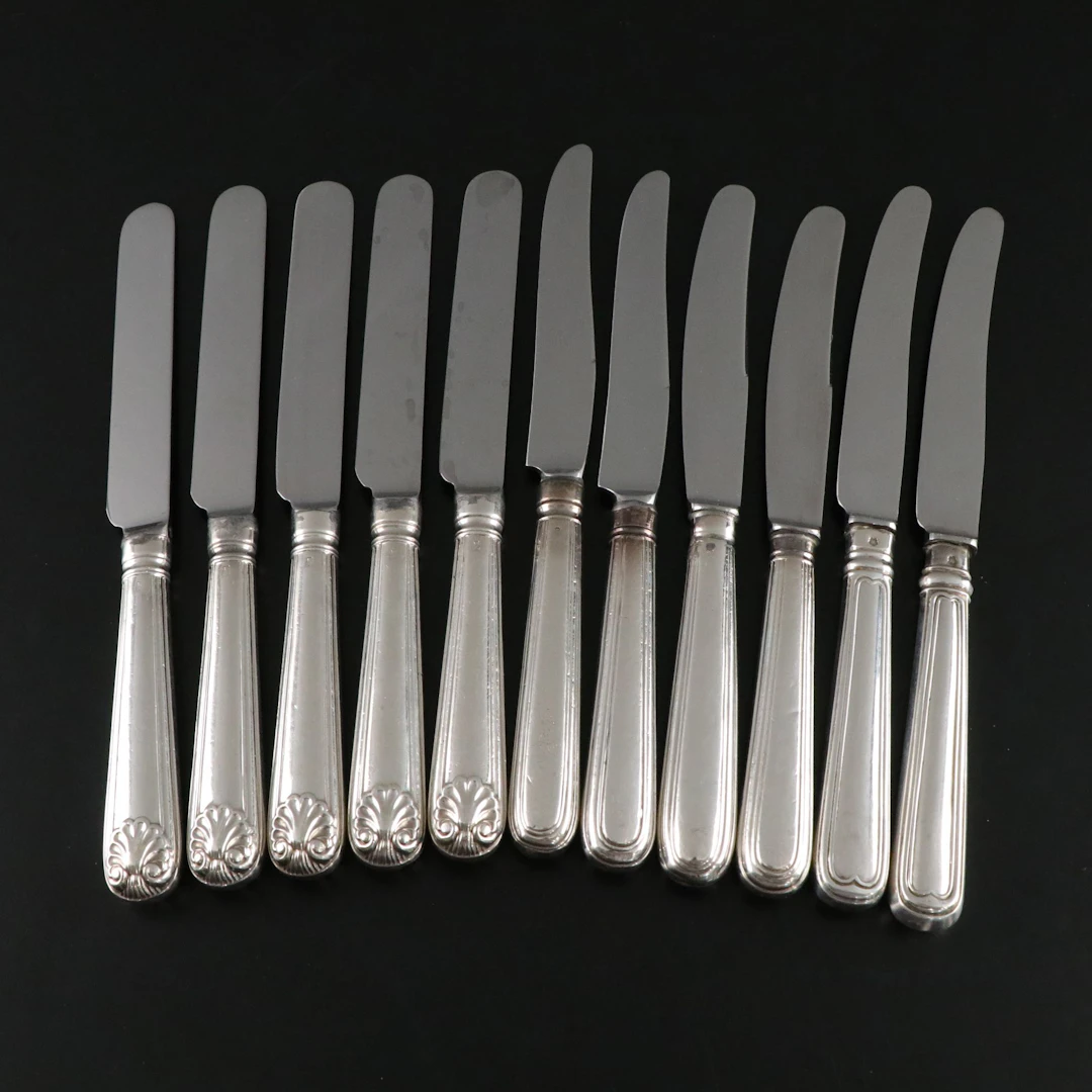 Stainless Steel & Sterling Silver Sheffield & Other Butter Knives