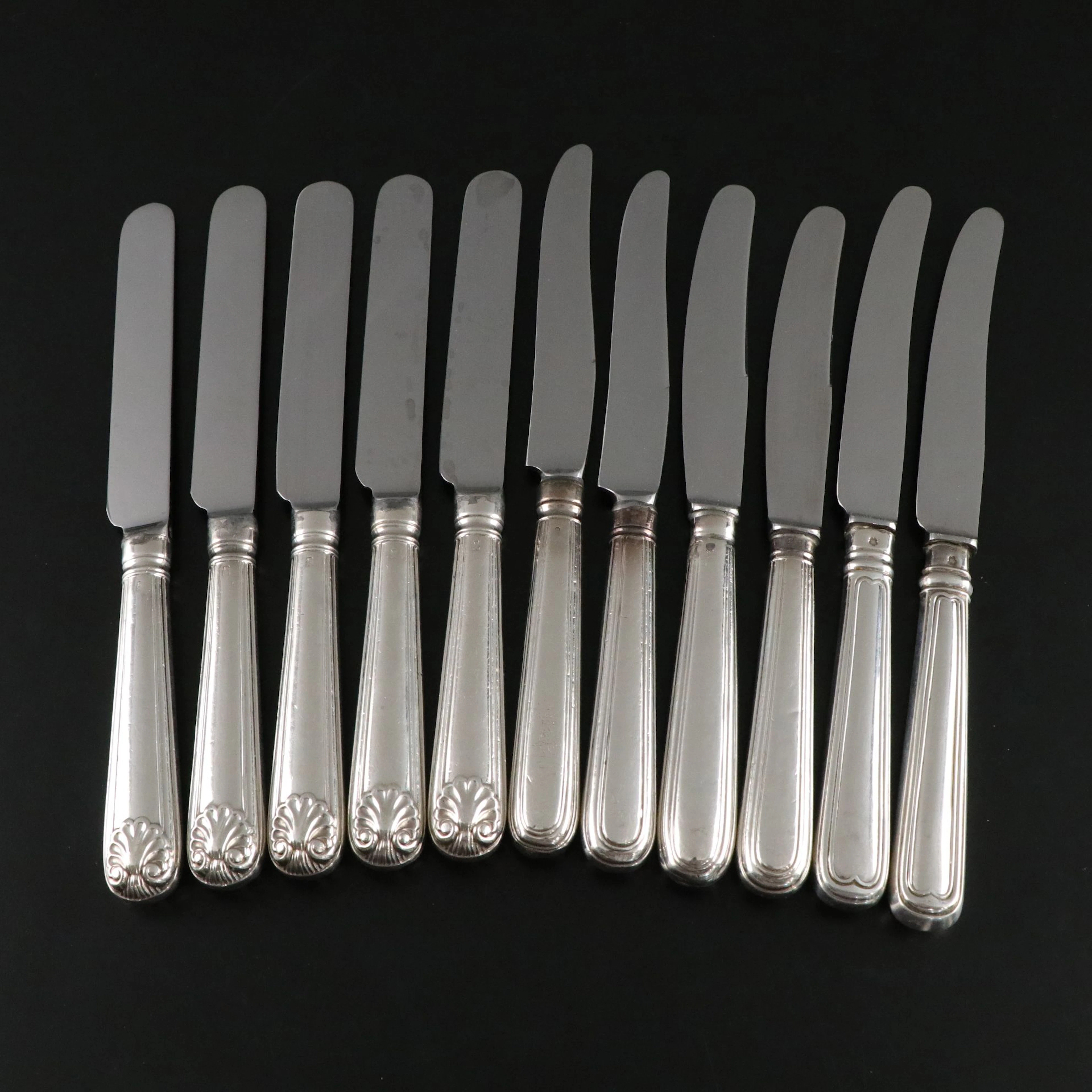 Stainless Steel & Sterling Silver Sheffield & Other Butter Knives