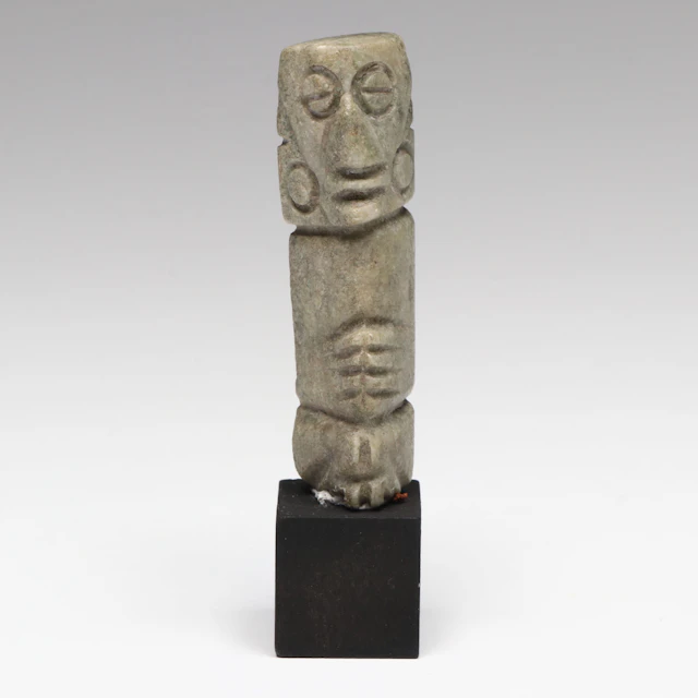 Mixtec Stone Standing Figure Amulet Pendant