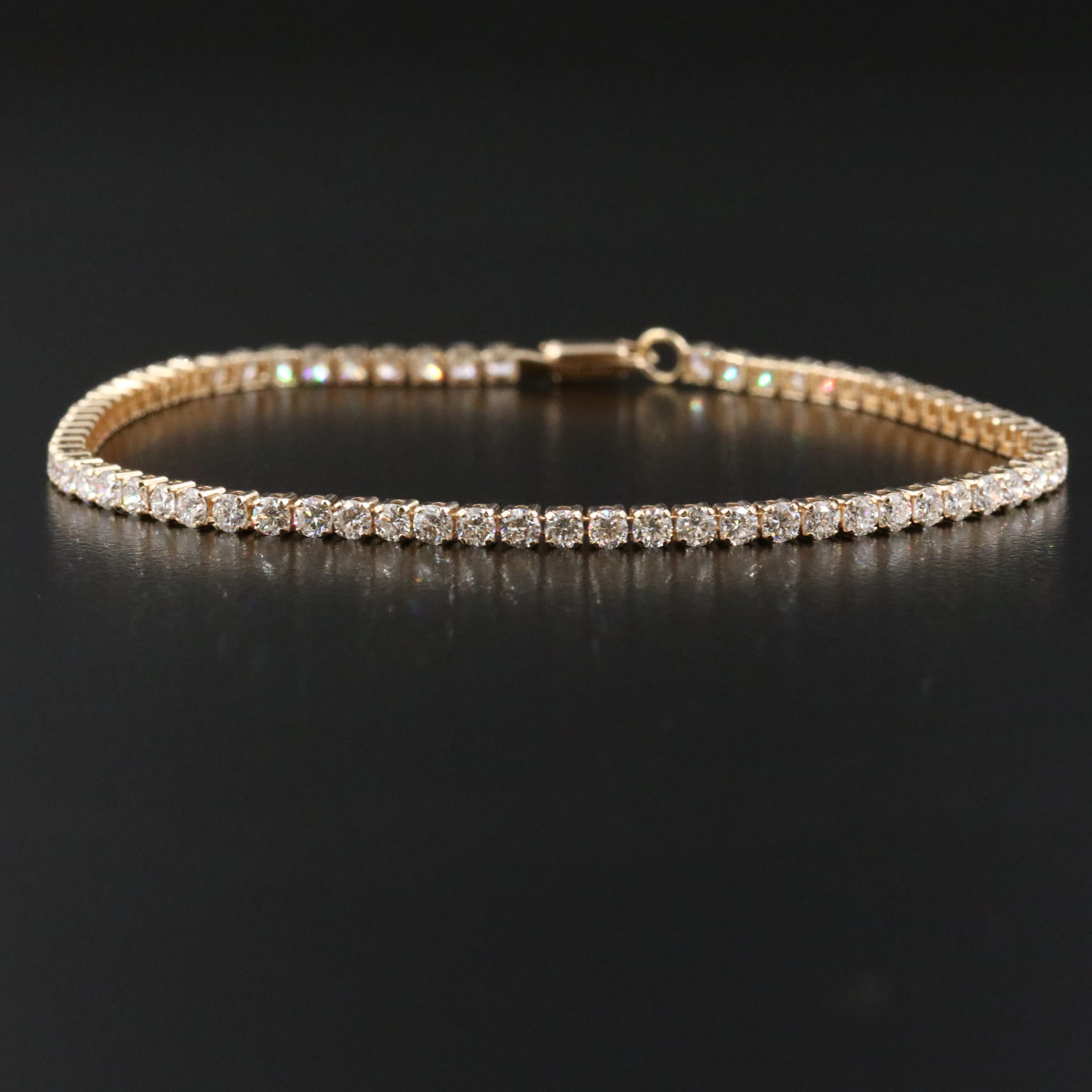 14K 3.10 CTW Lab Grown Diamond Line Bracelet with IGI Report