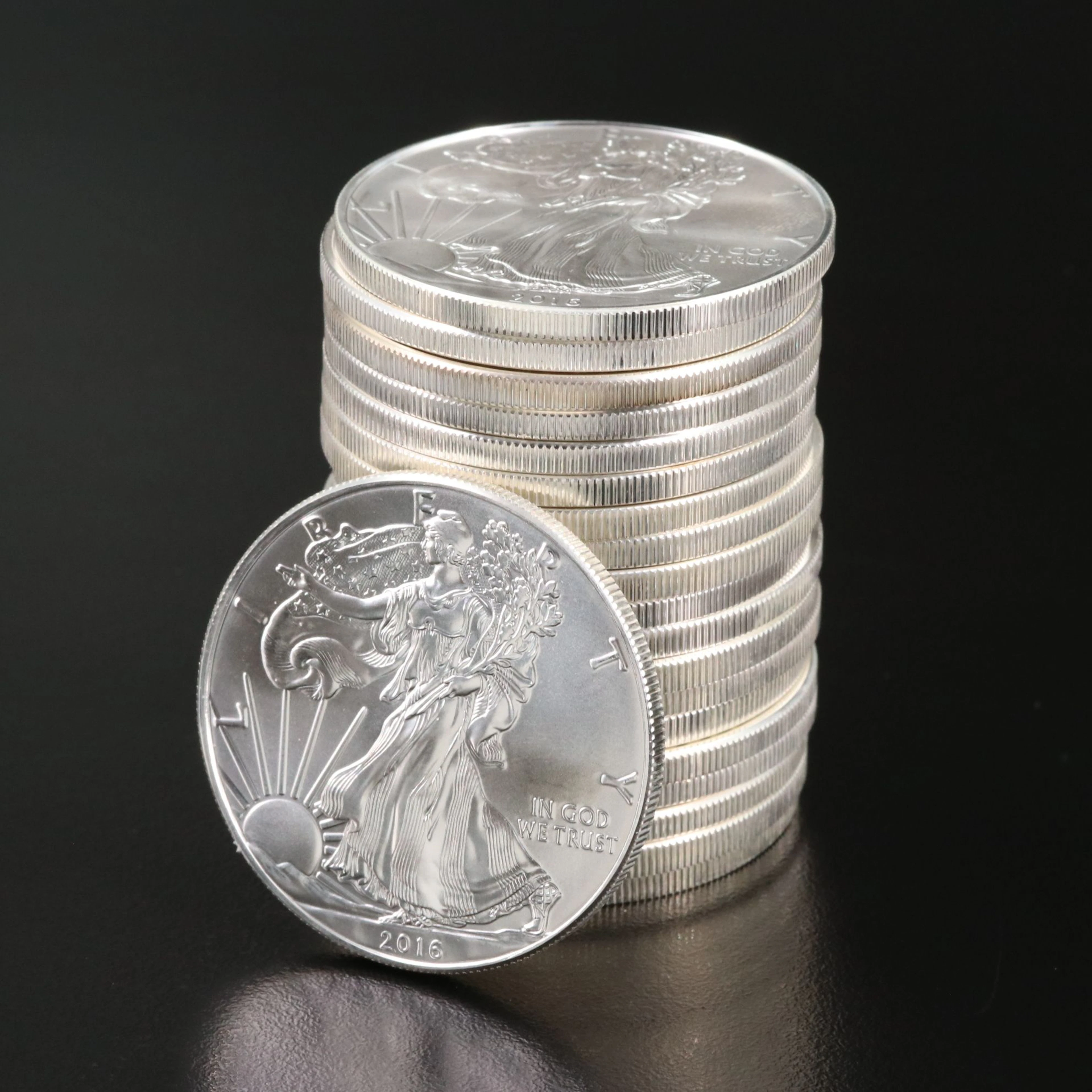 Roll of Twenty 2016 American Silver Eagle 1-Oz. Bullion Coins